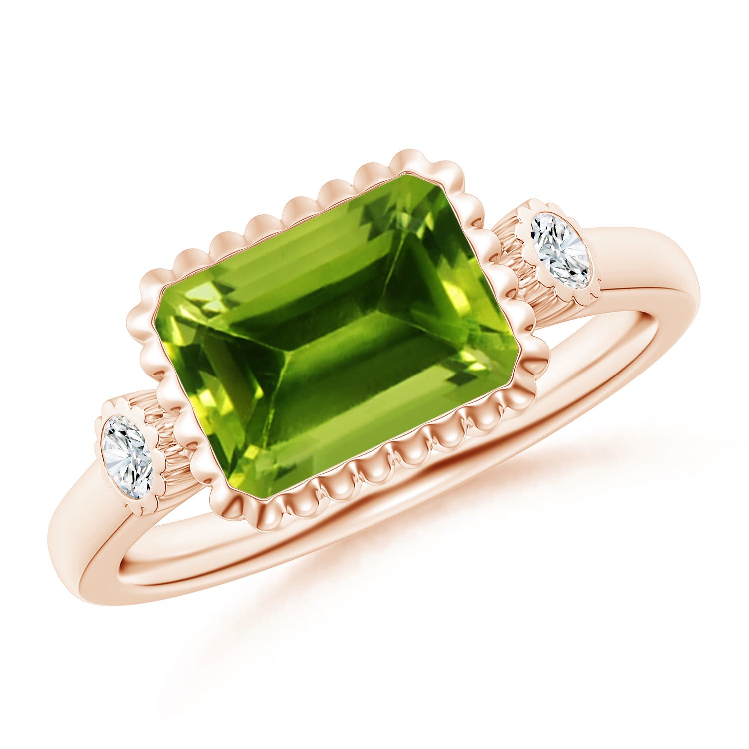 AAAA - Peridot / 2.49 CT / 14 KT Rose Gold