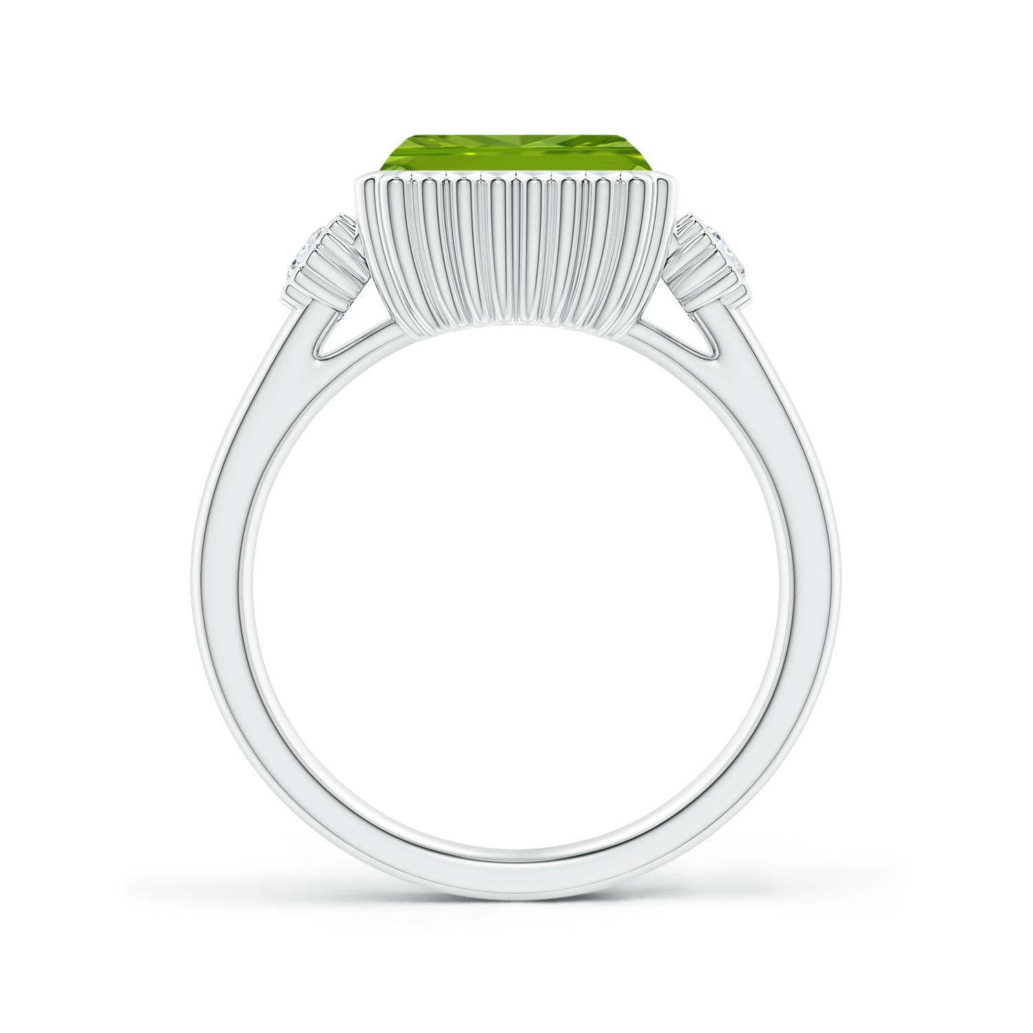 AAAA - Peridot / 2.49 CT / 14 KT White Gold