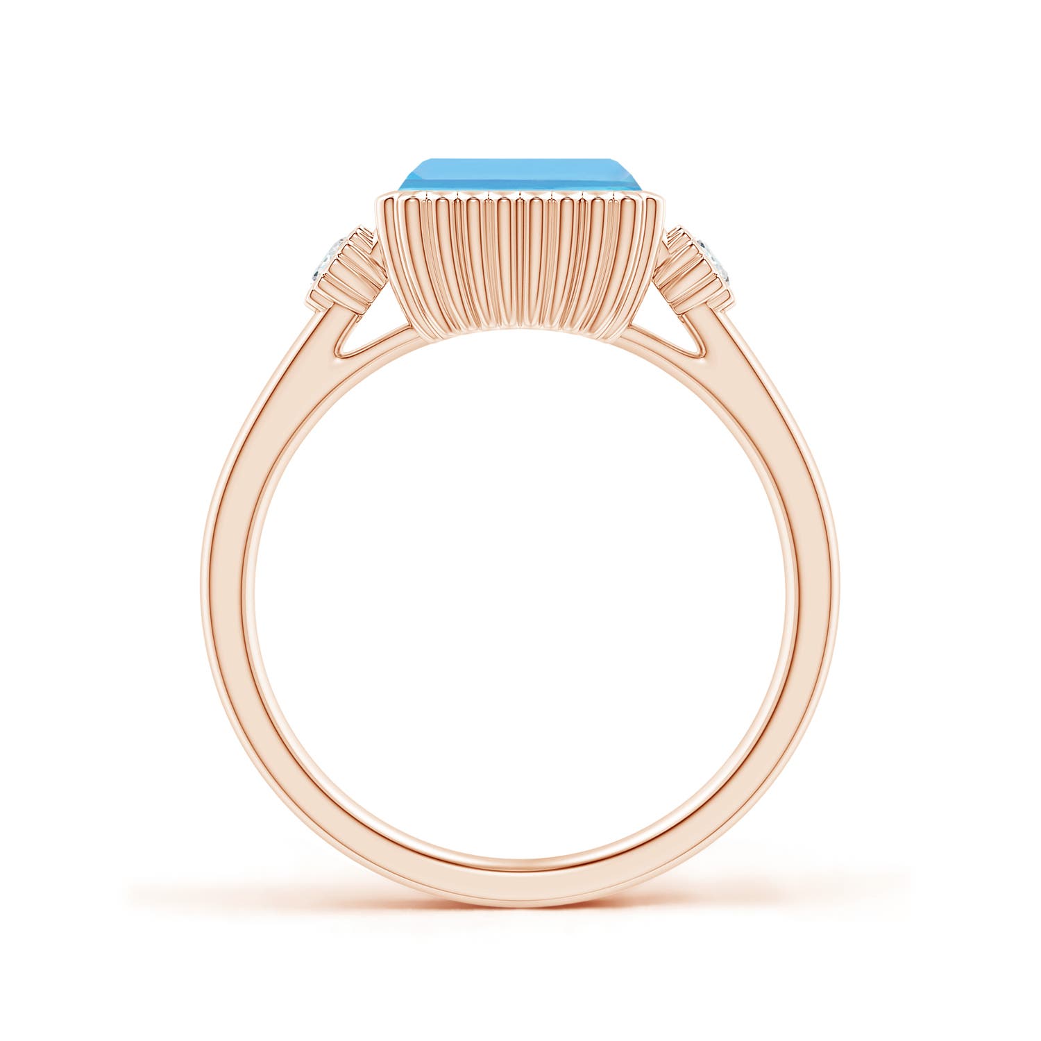 A - Swiss Blue Topaz / 2.04 CT / 14 KT Rose Gold