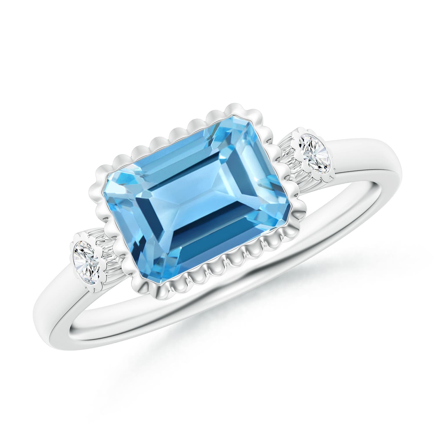 AA - Swiss Blue Topaz / 2.04 CT / 14 KT White Gold