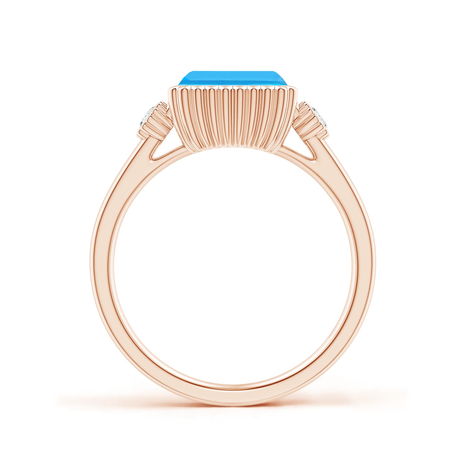 AAA - Swiss Blue Topaz / 2.04 CT / 14 KT Rose Gold