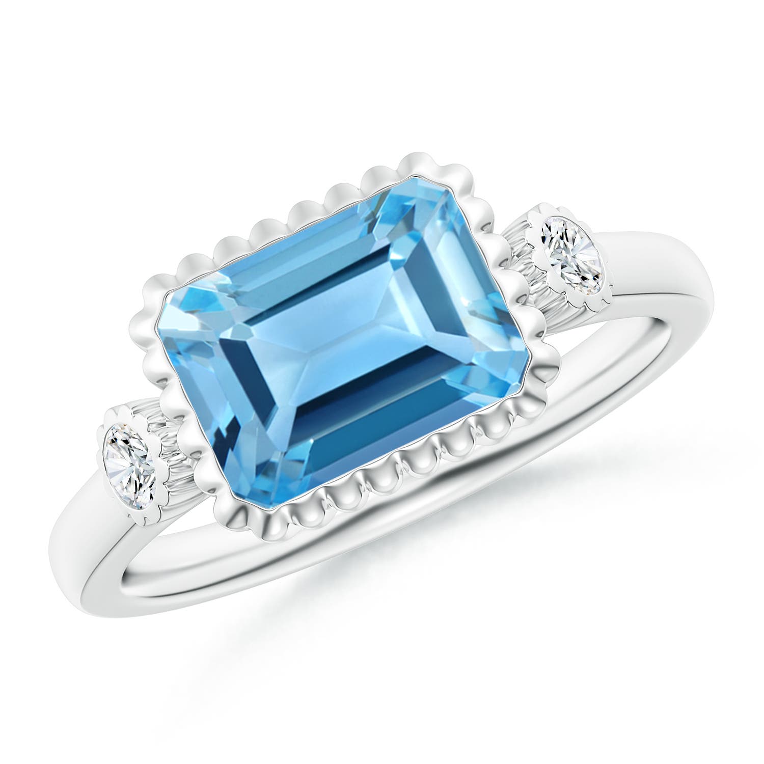 AA - Swiss Blue Topaz / 2.89 CT / 14 KT White Gold