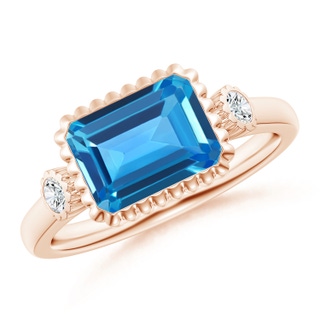 Emerald Cut AAAA Swiss Blue Topaz