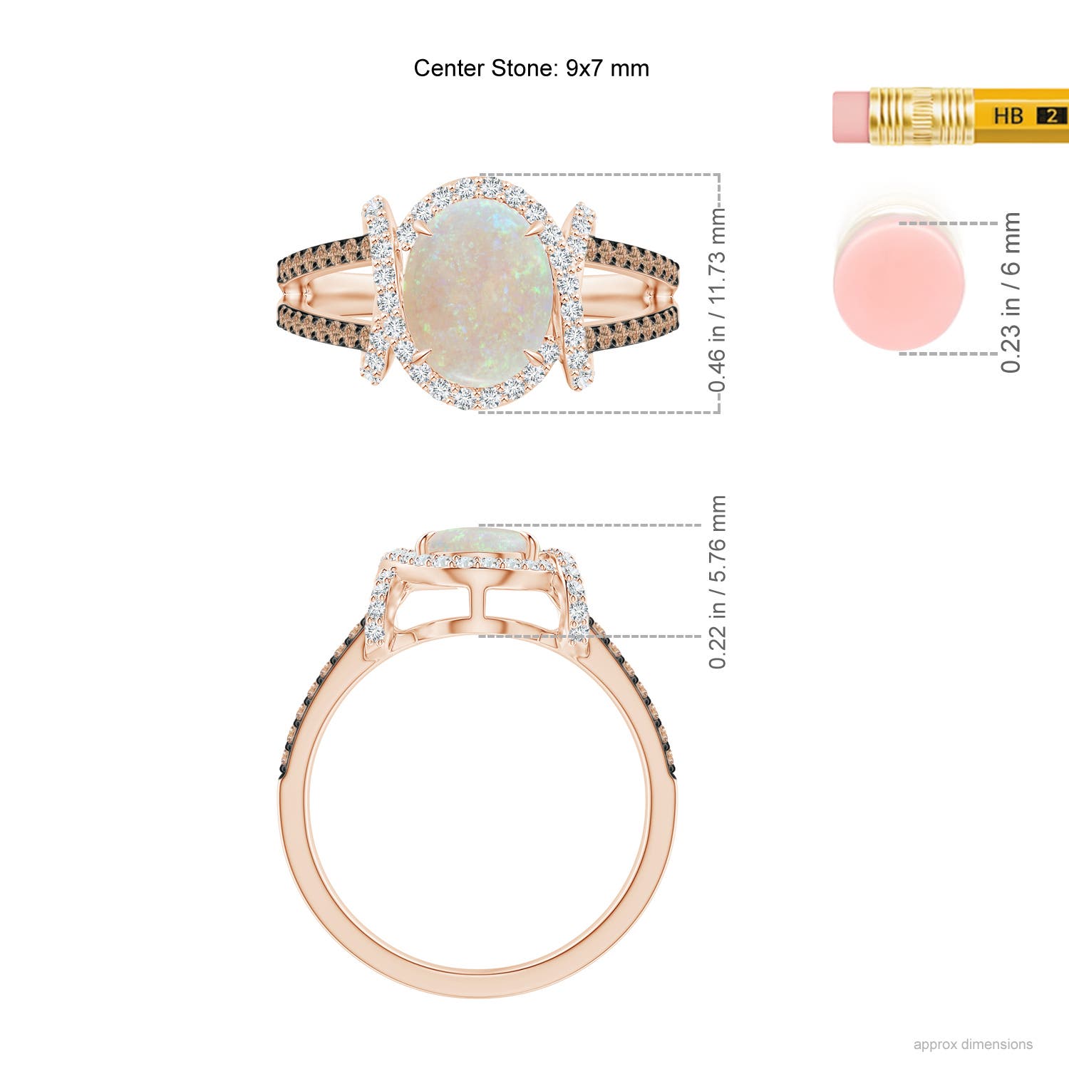 AA - Opal / 1.53 CT / 14 KT Rose Gold