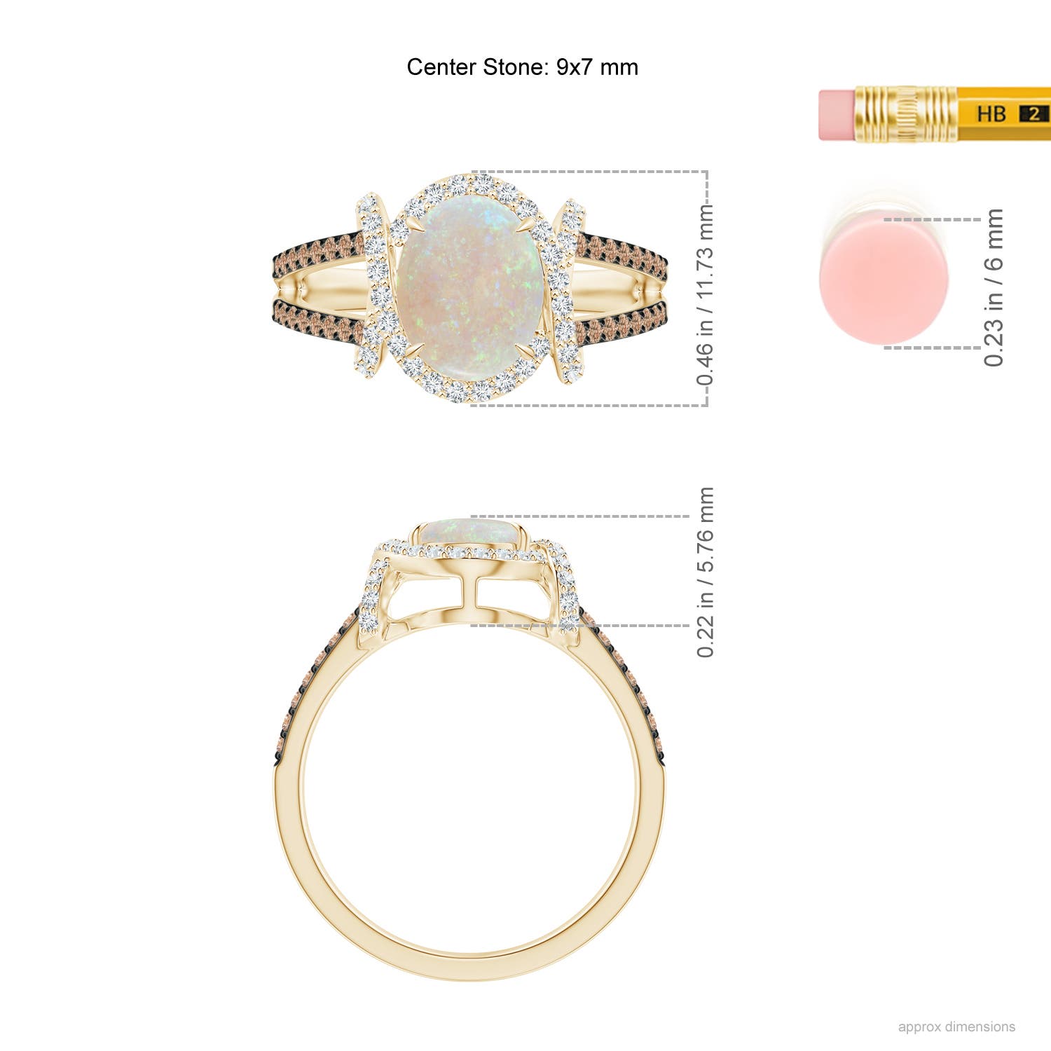 AA - Opal / 1.53 CT / 14 KT Yellow Gold