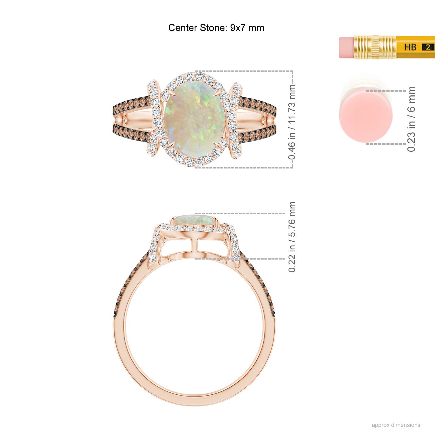 AAA - Opal / 1.53 CT / 14 KT Rose Gold