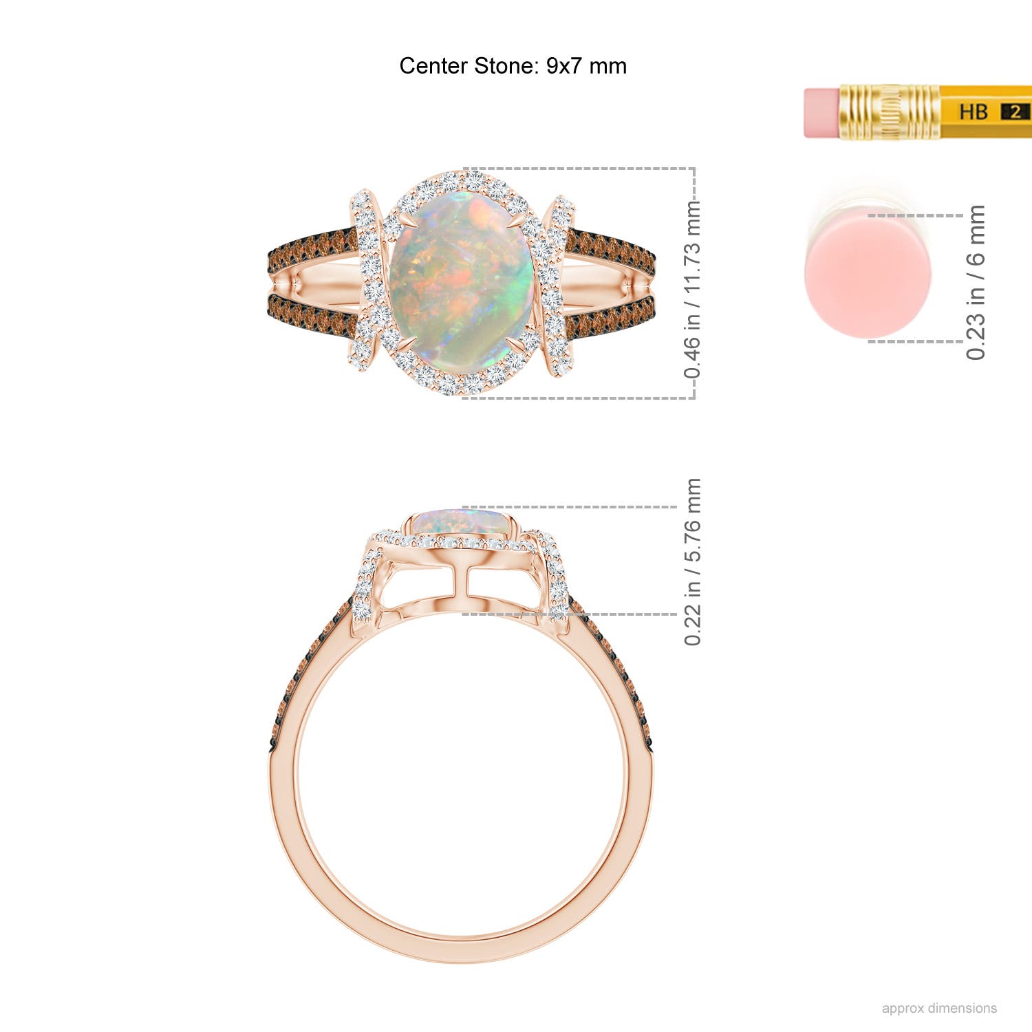 AAAA - Opal / 1.53 CT / 14 KT Rose Gold