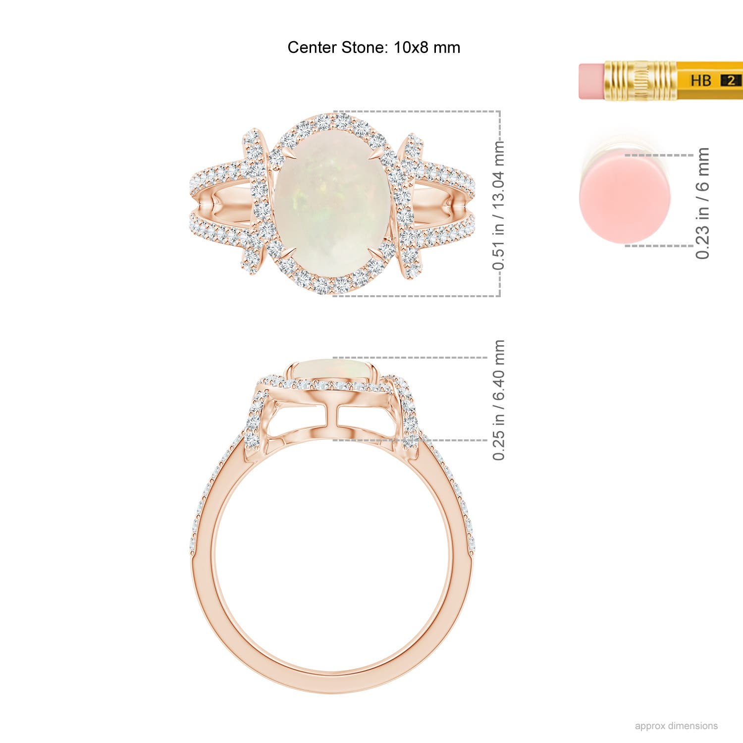 A - Opal / 2.03 CT / 14 KT Rose Gold