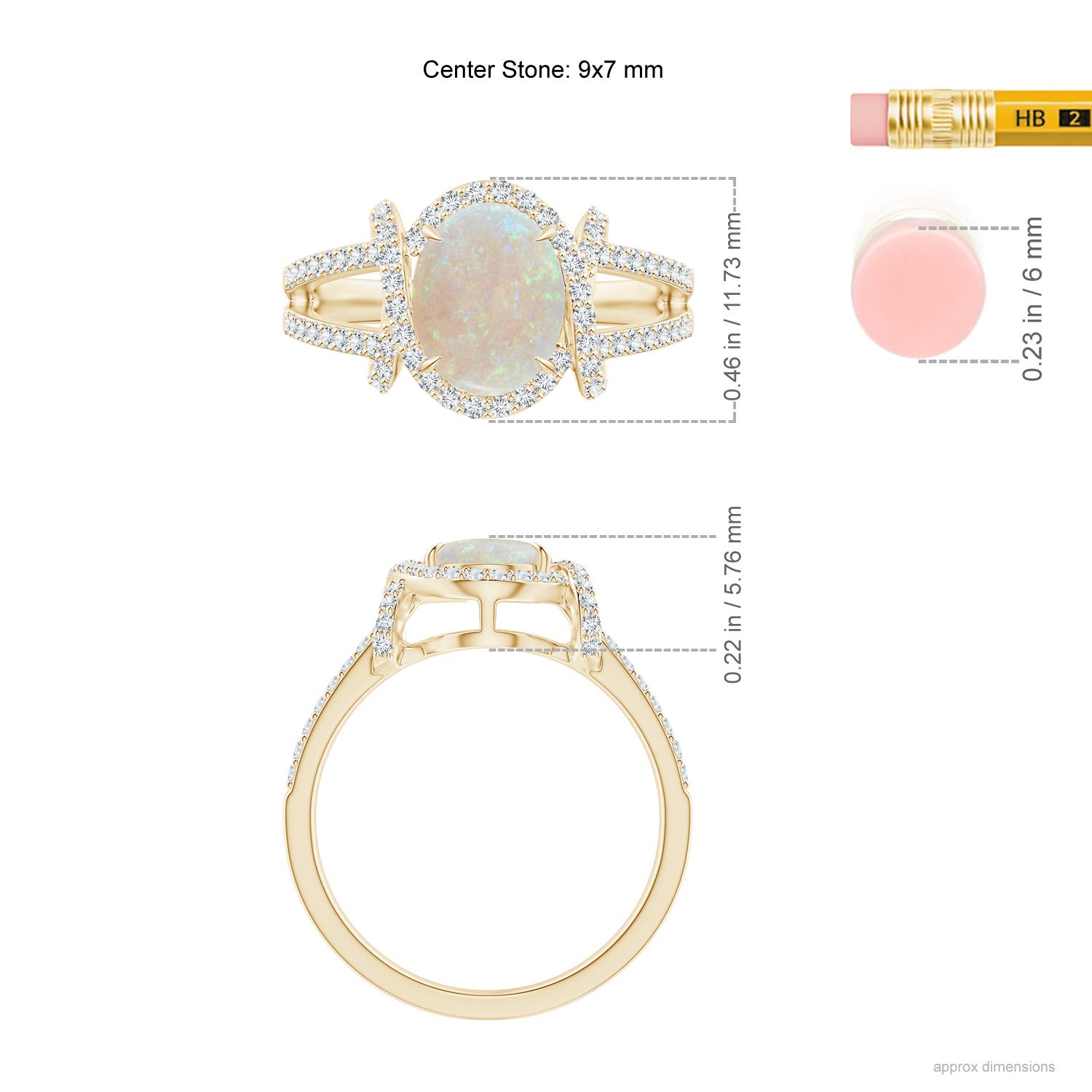 AA - Opal / 1.53 CT / 14 KT Yellow Gold