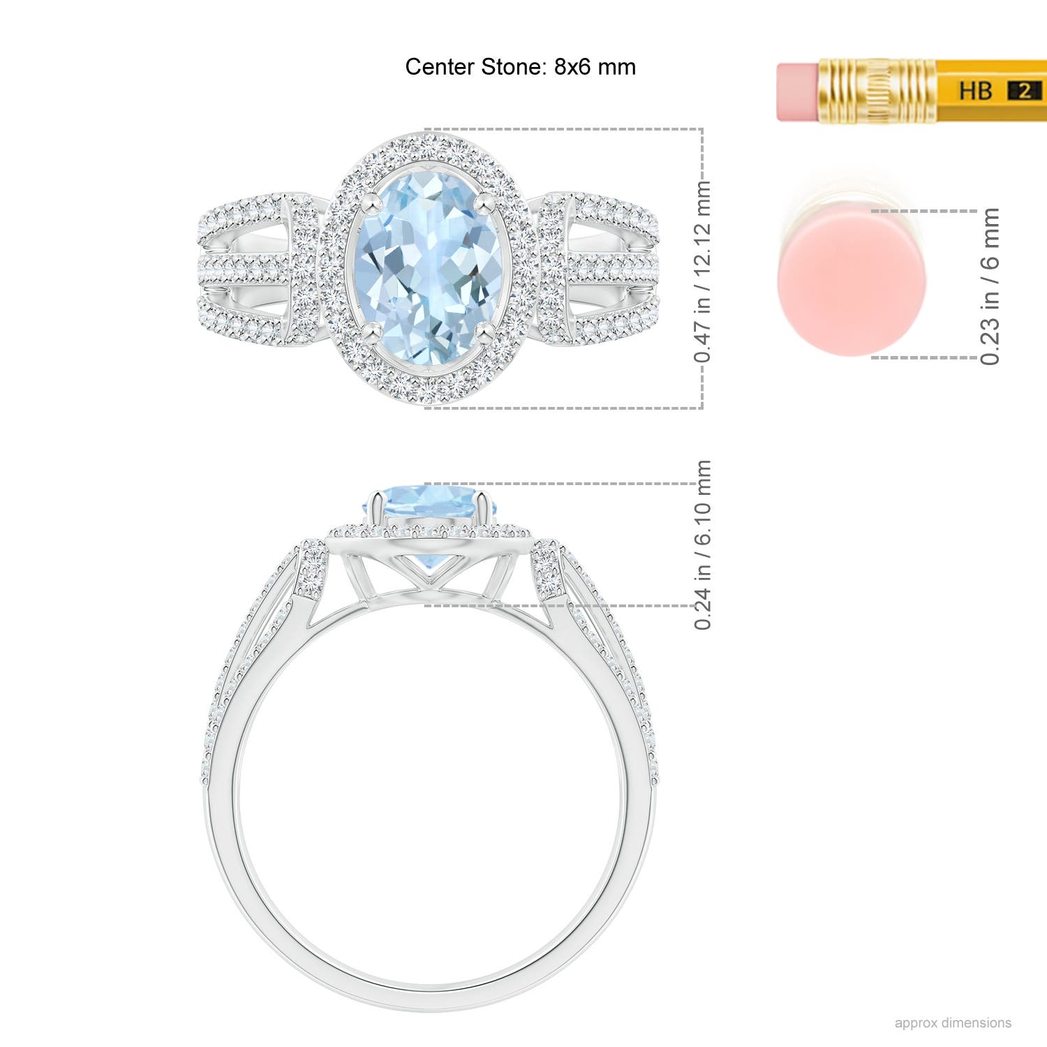 AA - Aquamarine / 1.53 CT / 14 KT White Gold