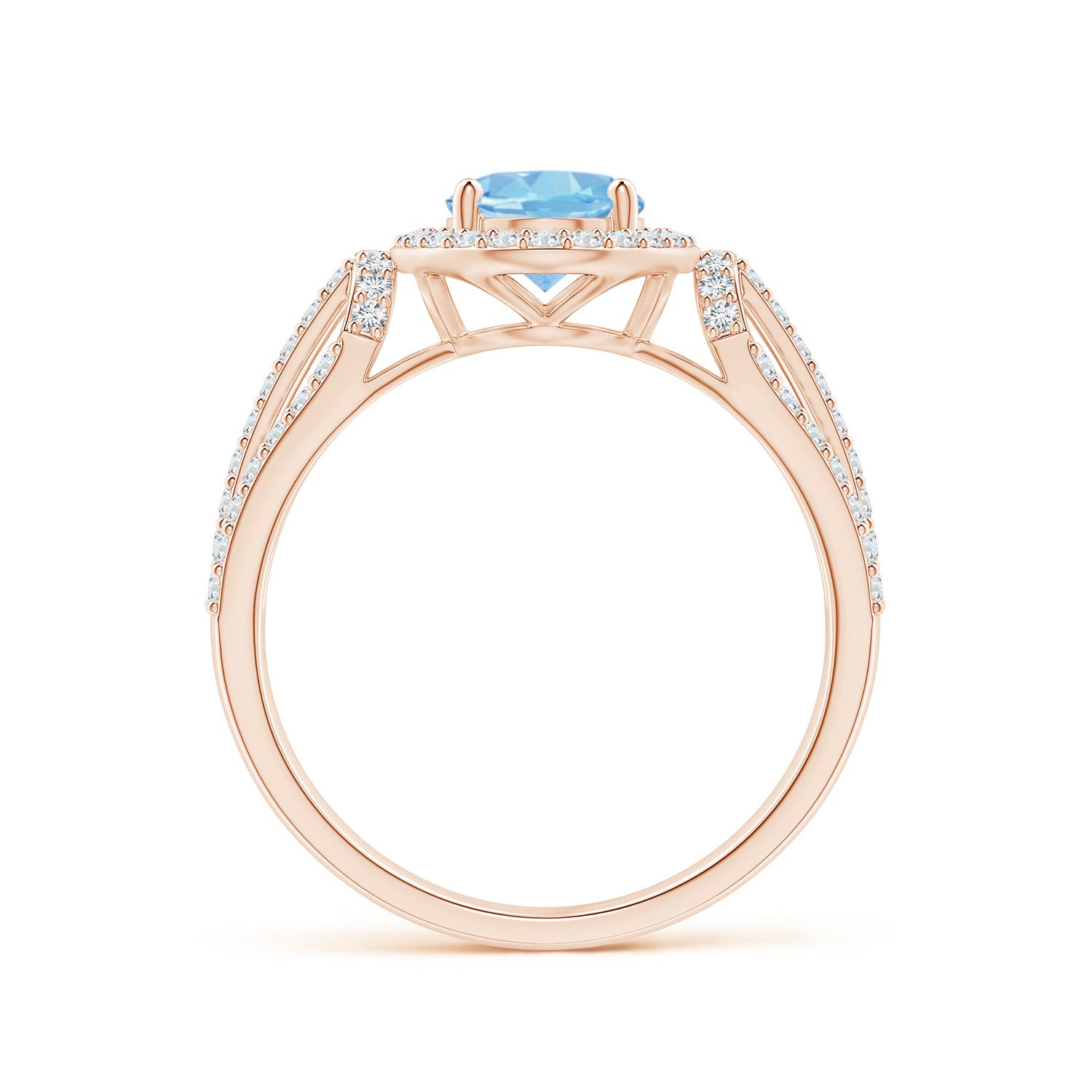 AAAA - Aquamarine / 1.53 CT / 14 KT Rose Gold