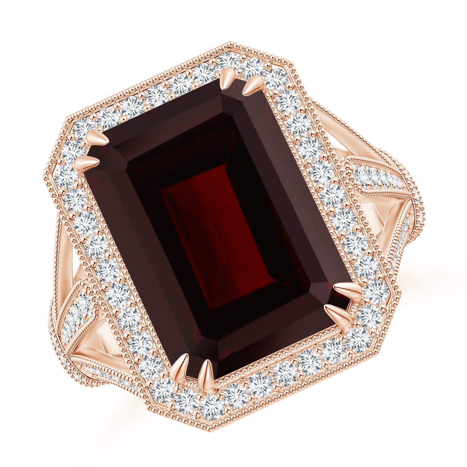 A - Garnet / 9.08 CT / 14 KT Rose Gold