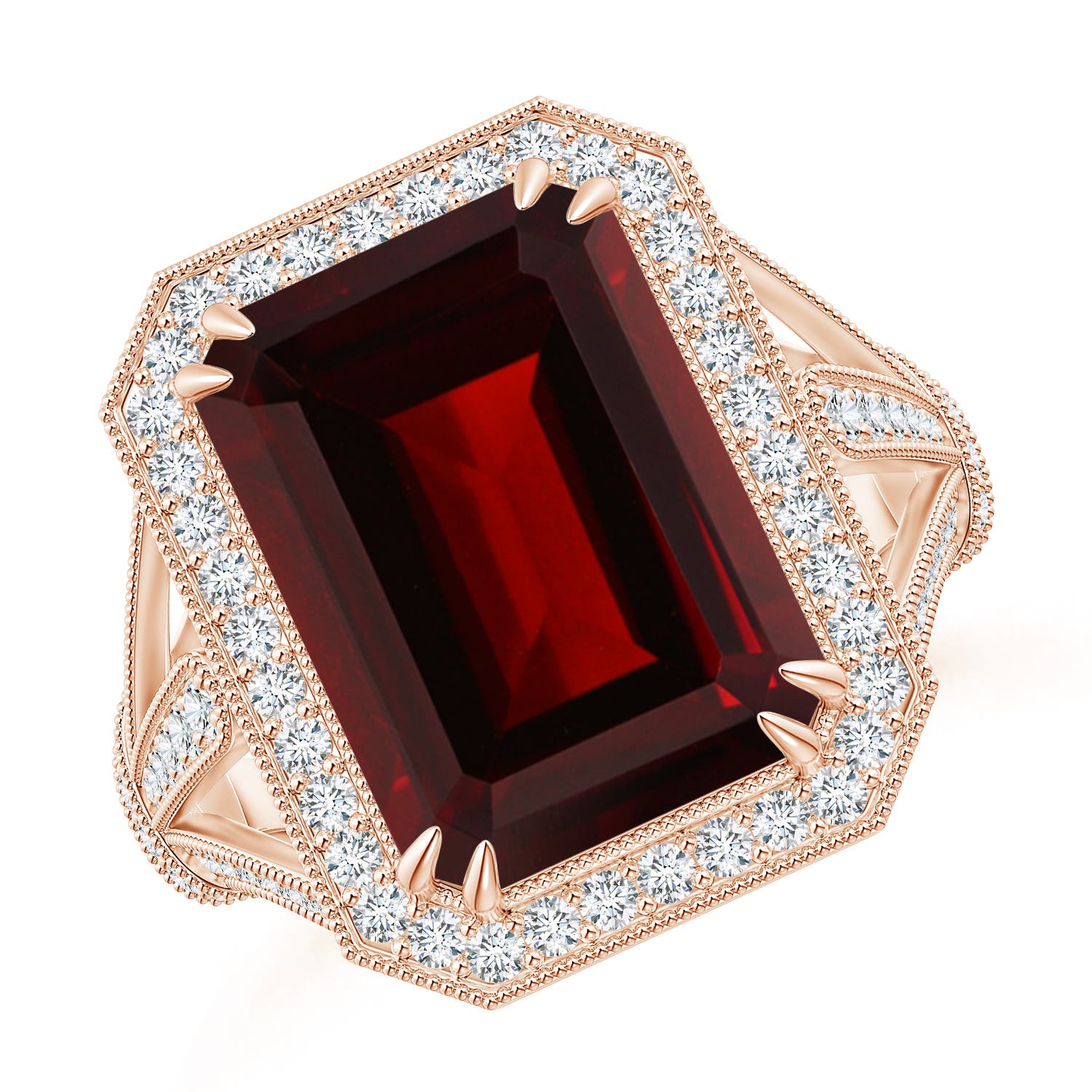 AA - Garnet / 9.08 CT / 14 KT Rose Gold