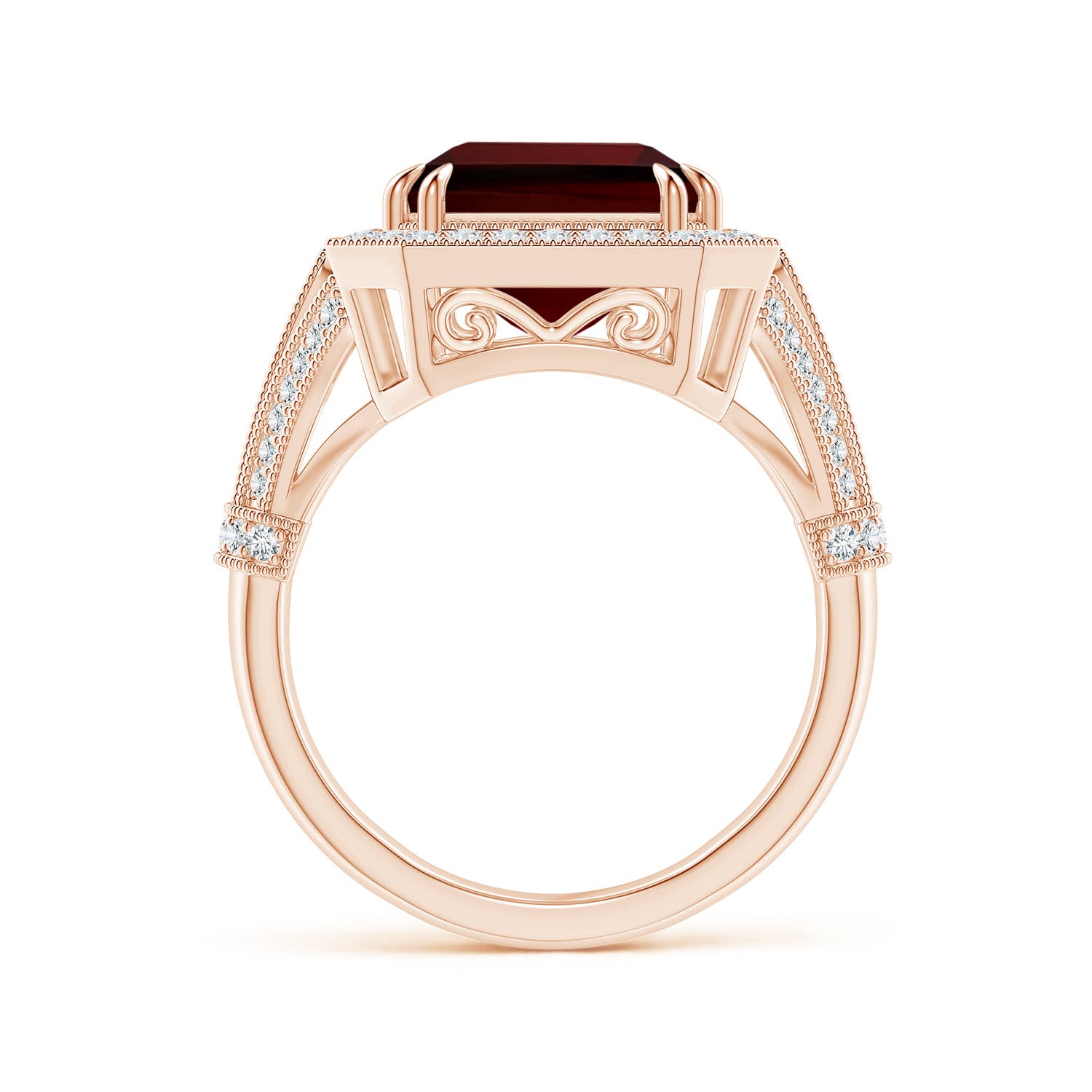 AA - Garnet / 9.08 CT / 14 KT Rose Gold