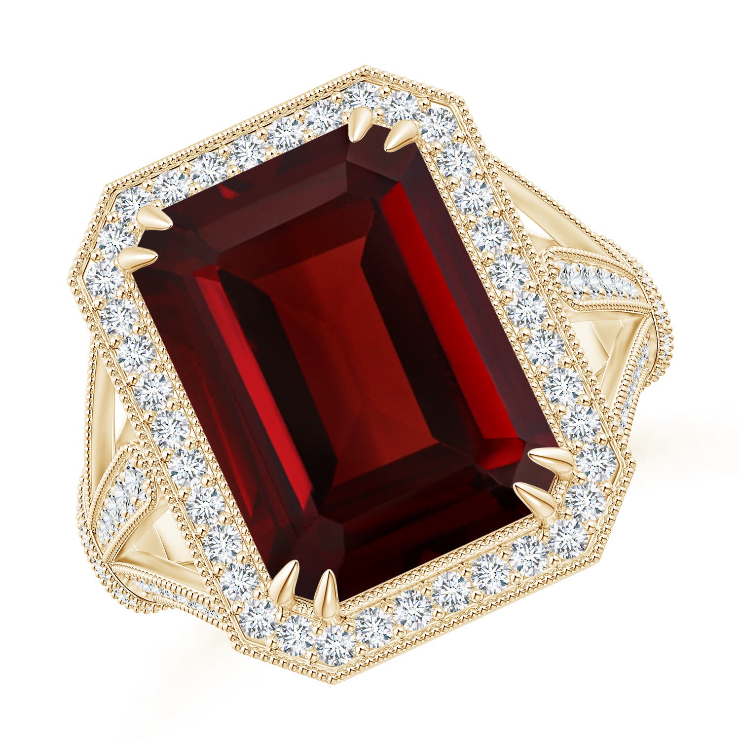 AAA - Garnet / 9.08 CT / 14 KT Yellow Gold