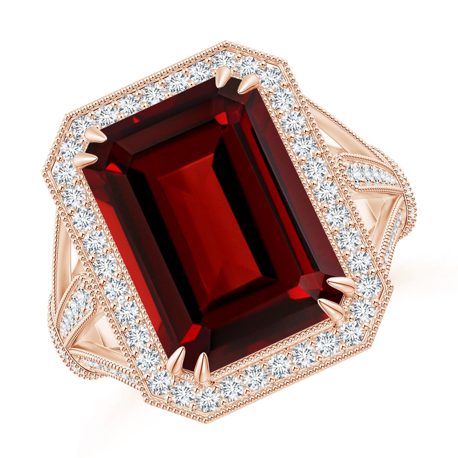 AAAA - Garnet / 9.08 CT / 14 KT Rose Gold