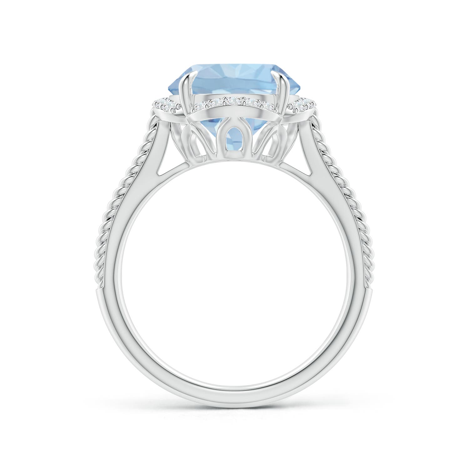 AA - Aquamarine / 3.35 CT / 14 KT White Gold