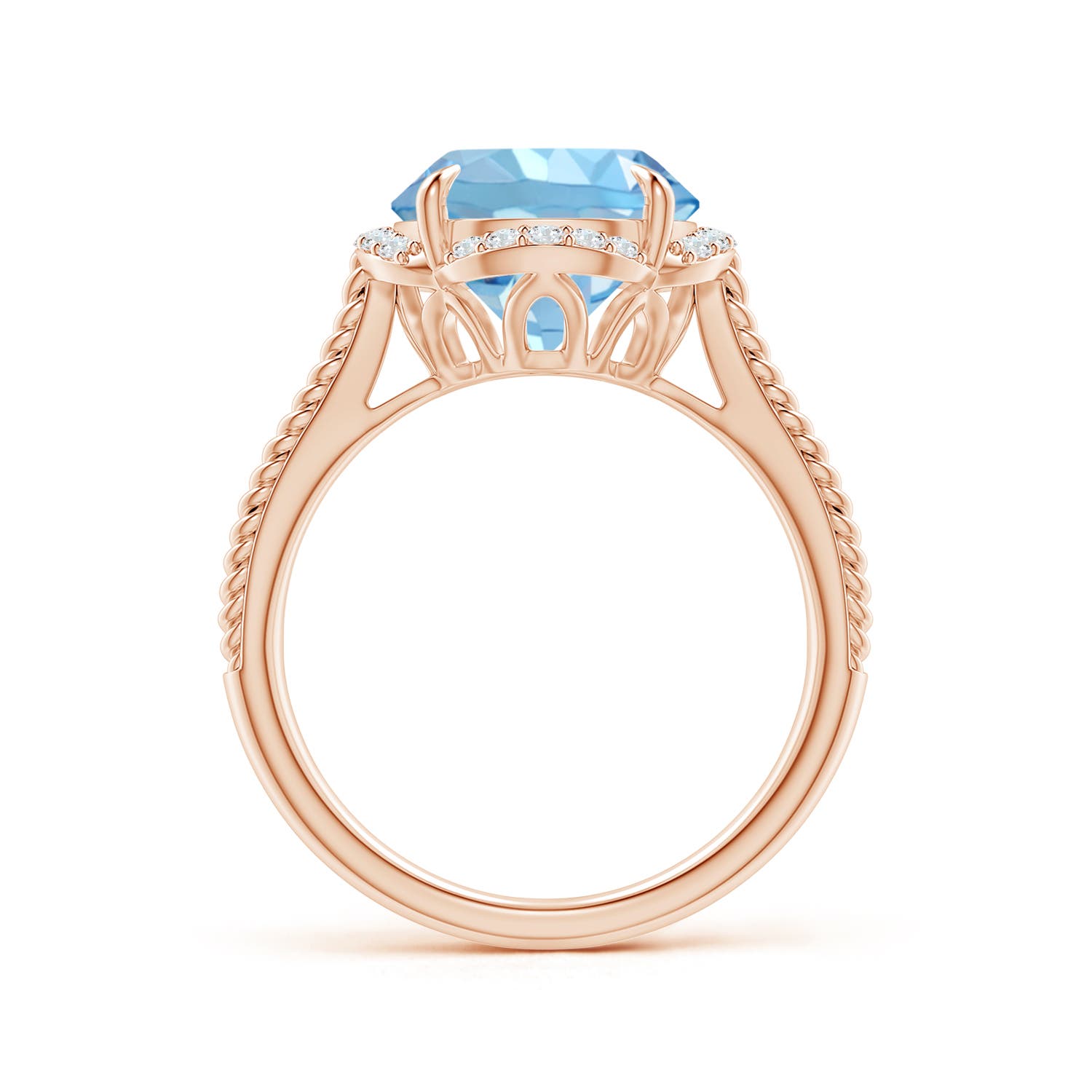 AAAA - Aquamarine / 3.35 CT / 14 KT Rose Gold