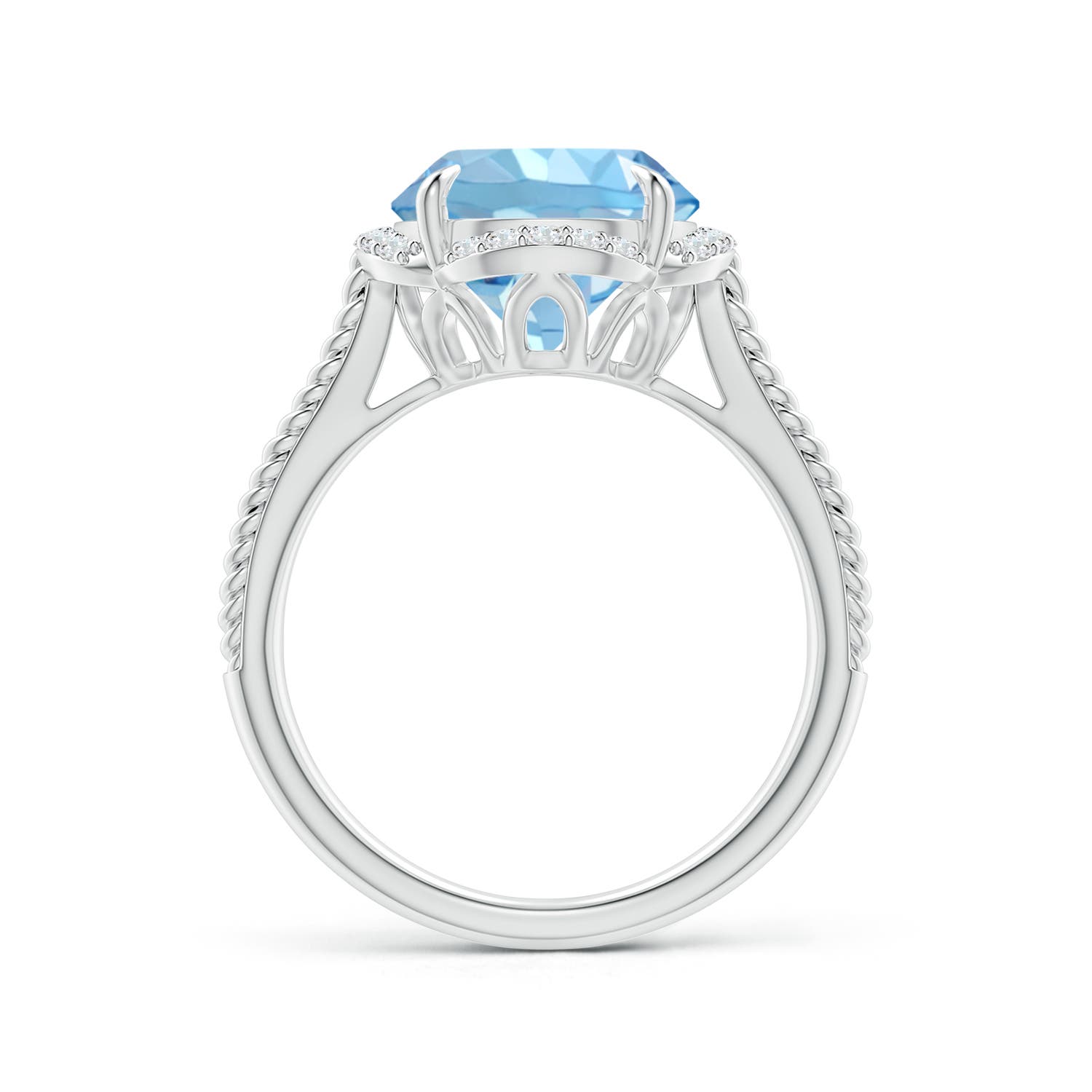 AAAA - Aquamarine / 3.35 CT / 14 KT White Gold