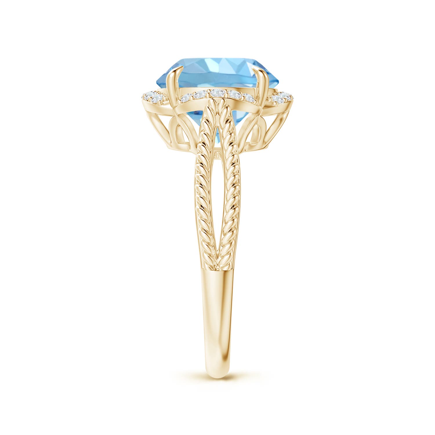 AAAA - Aquamarine / 3.35 CT / 14 KT Yellow Gold