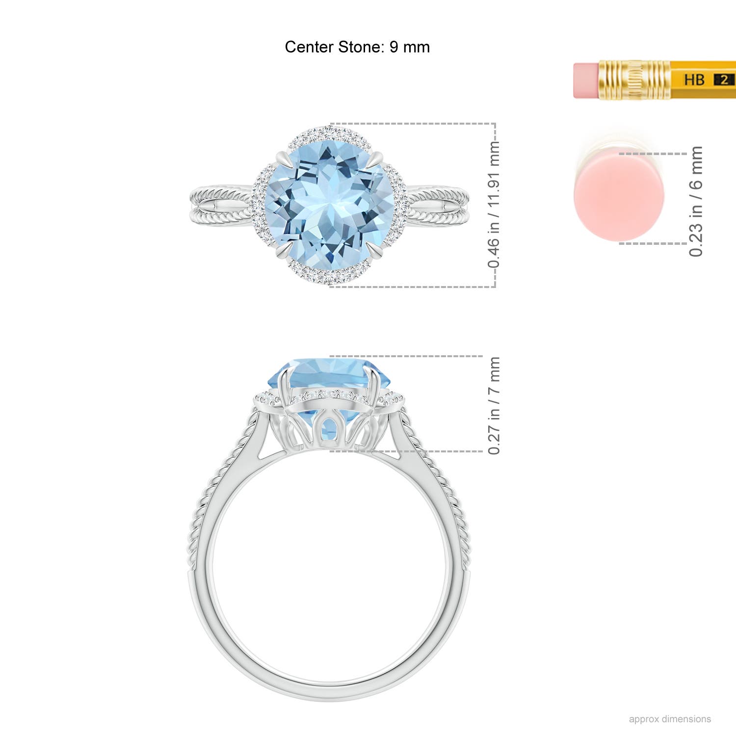 AAA - Aquamarine / 2.42 CT / 14 KT White Gold