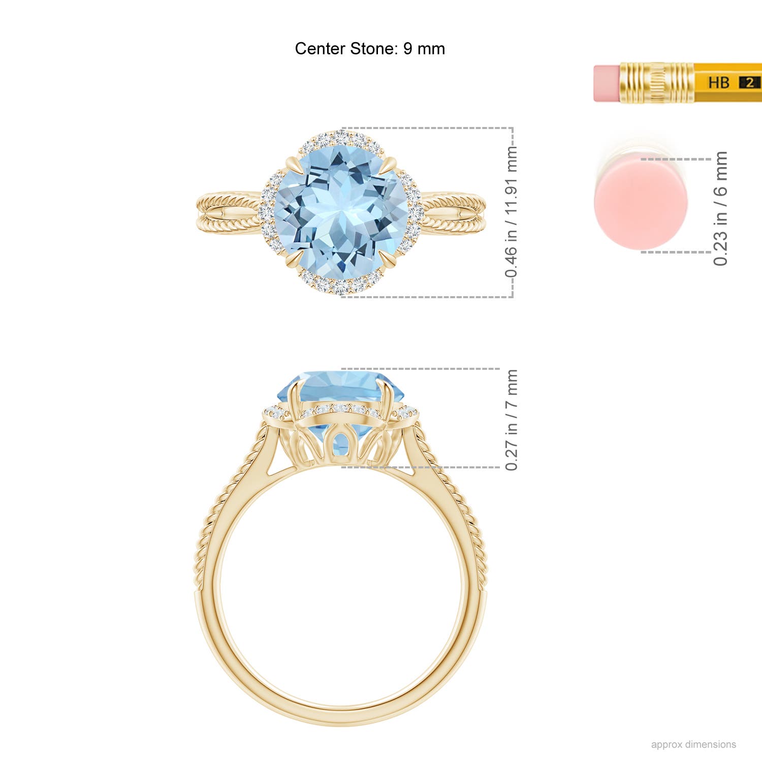 AAA - Aquamarine / 2.42 CT / 14 KT Yellow Gold