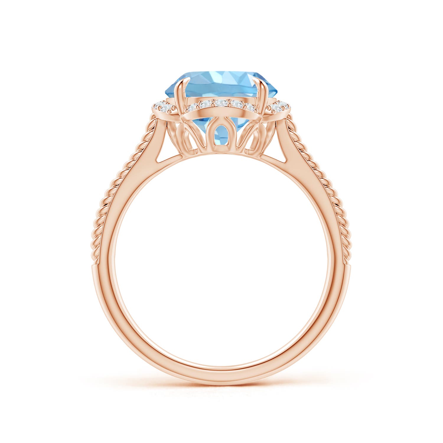 AAAA - Aquamarine / 2.42 CT / 14 KT Rose Gold