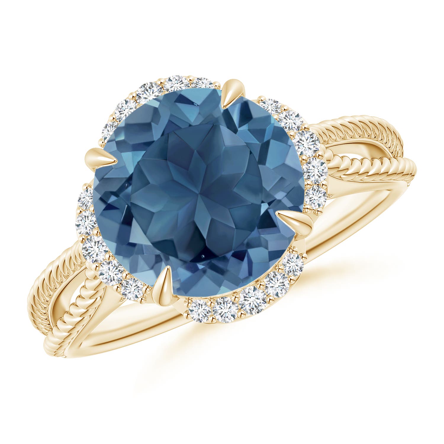 A - London Blue Topaz / 4.35 CT / 14 KT Yellow Gold