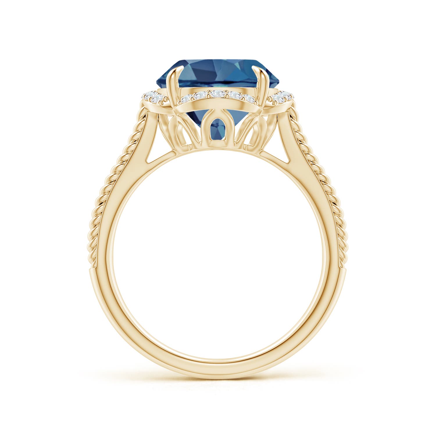 A - London Blue Topaz / 4.35 CT / 14 KT Yellow Gold