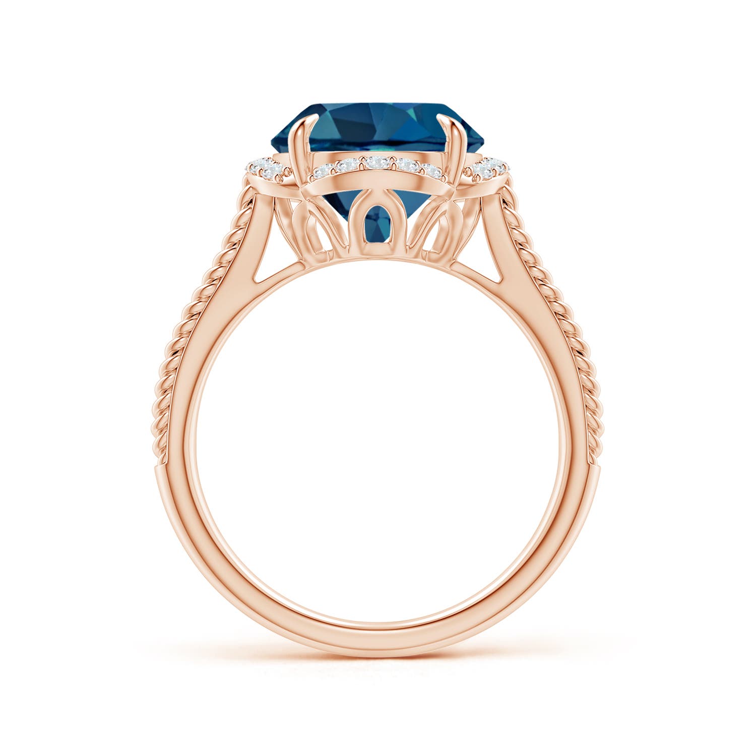 AAA - London Blue Topaz / 4.35 CT / 14 KT Rose Gold