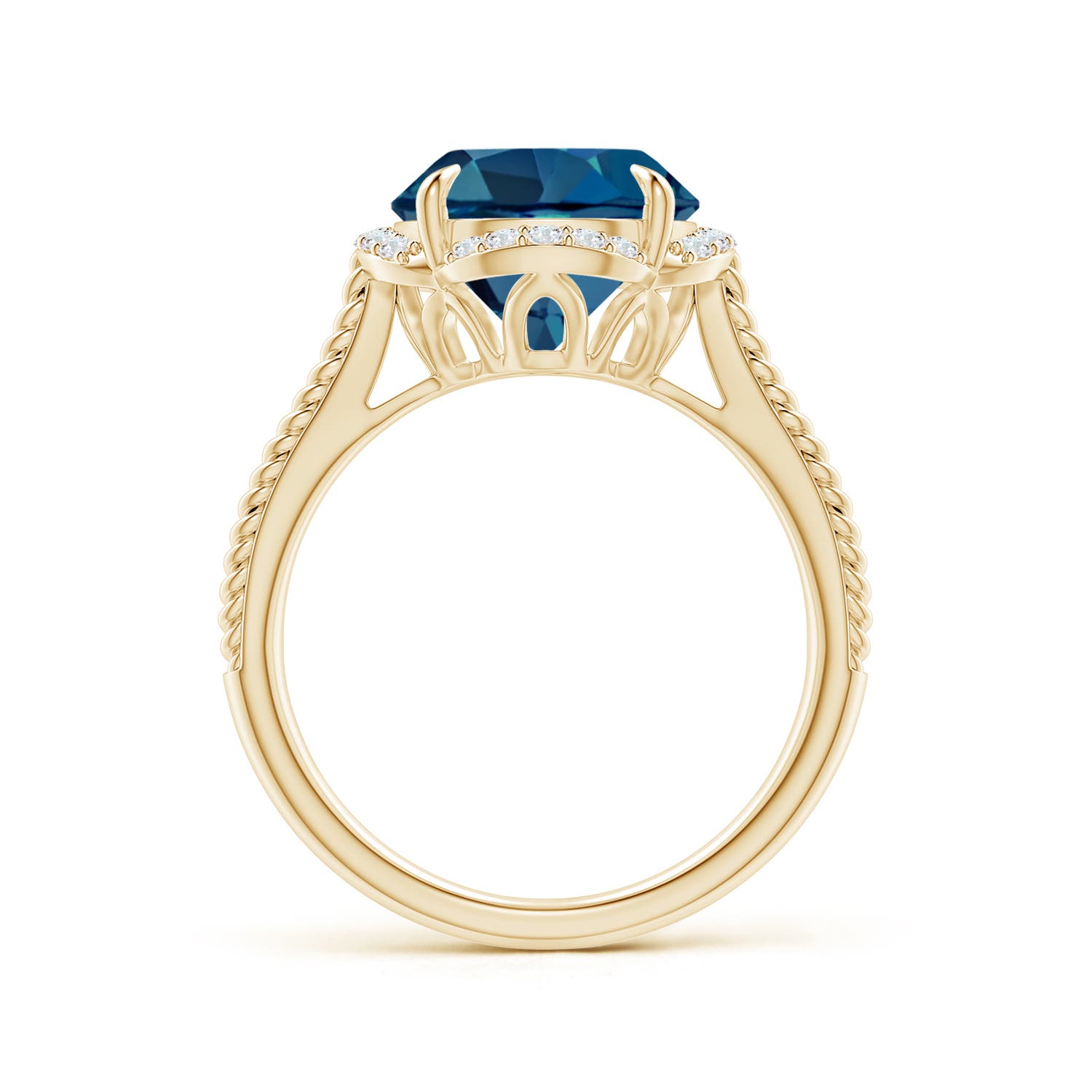 AAA - London Blue Topaz / 4.35 CT / 14 KT Yellow Gold