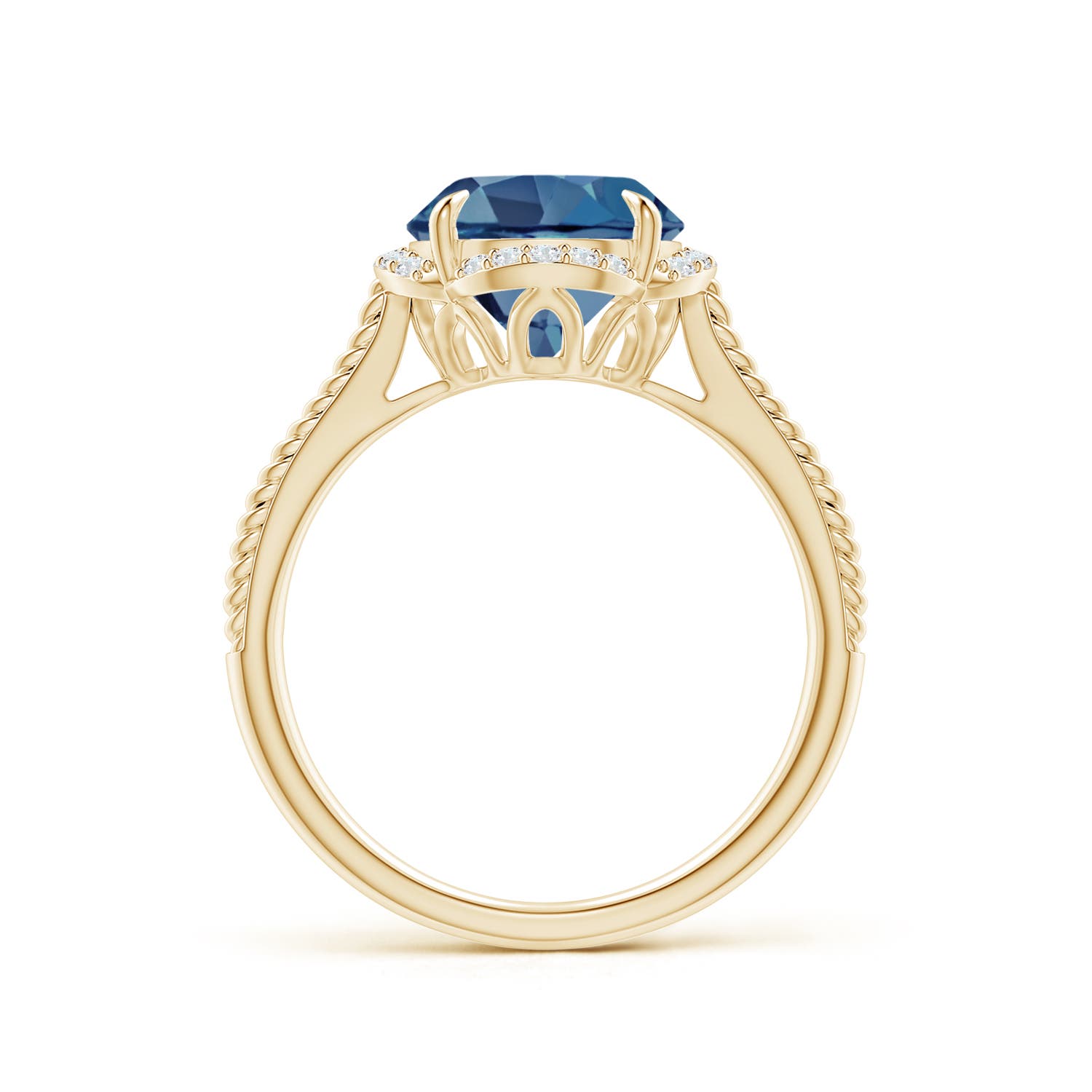 A - London Blue Topaz / 3.42 CT / 14 KT Yellow Gold