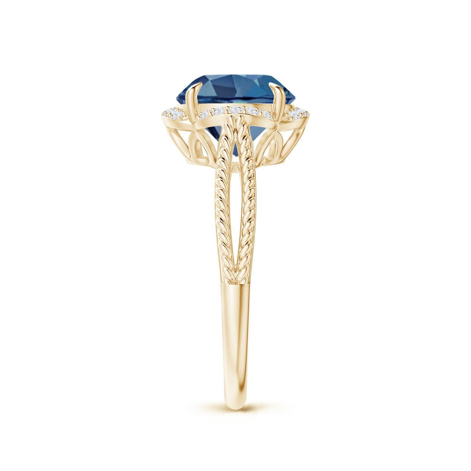 A - London Blue Topaz / 3.42 CT / 14 KT Yellow Gold