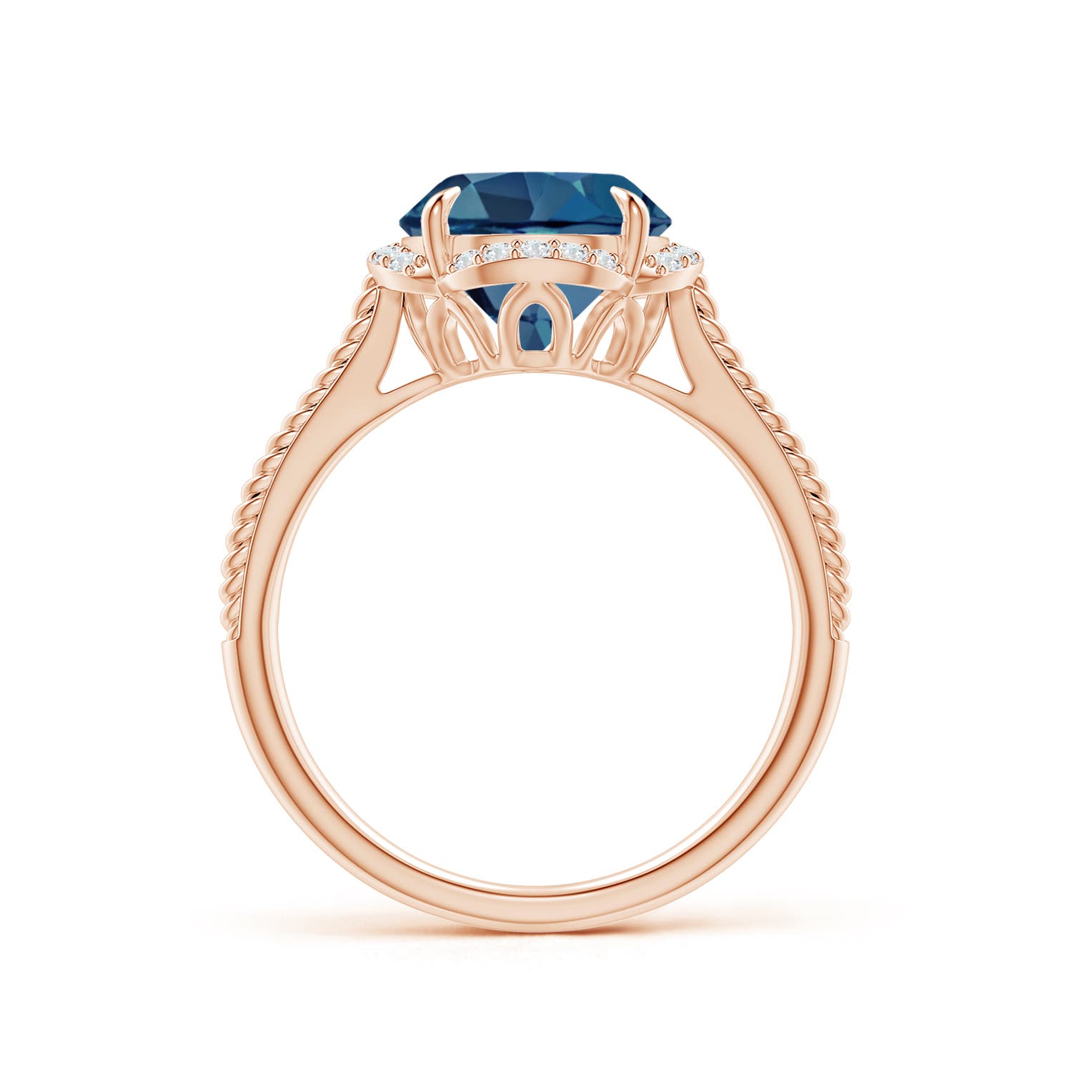 AA - London Blue Topaz / 3.42 CT / 14 KT Rose Gold