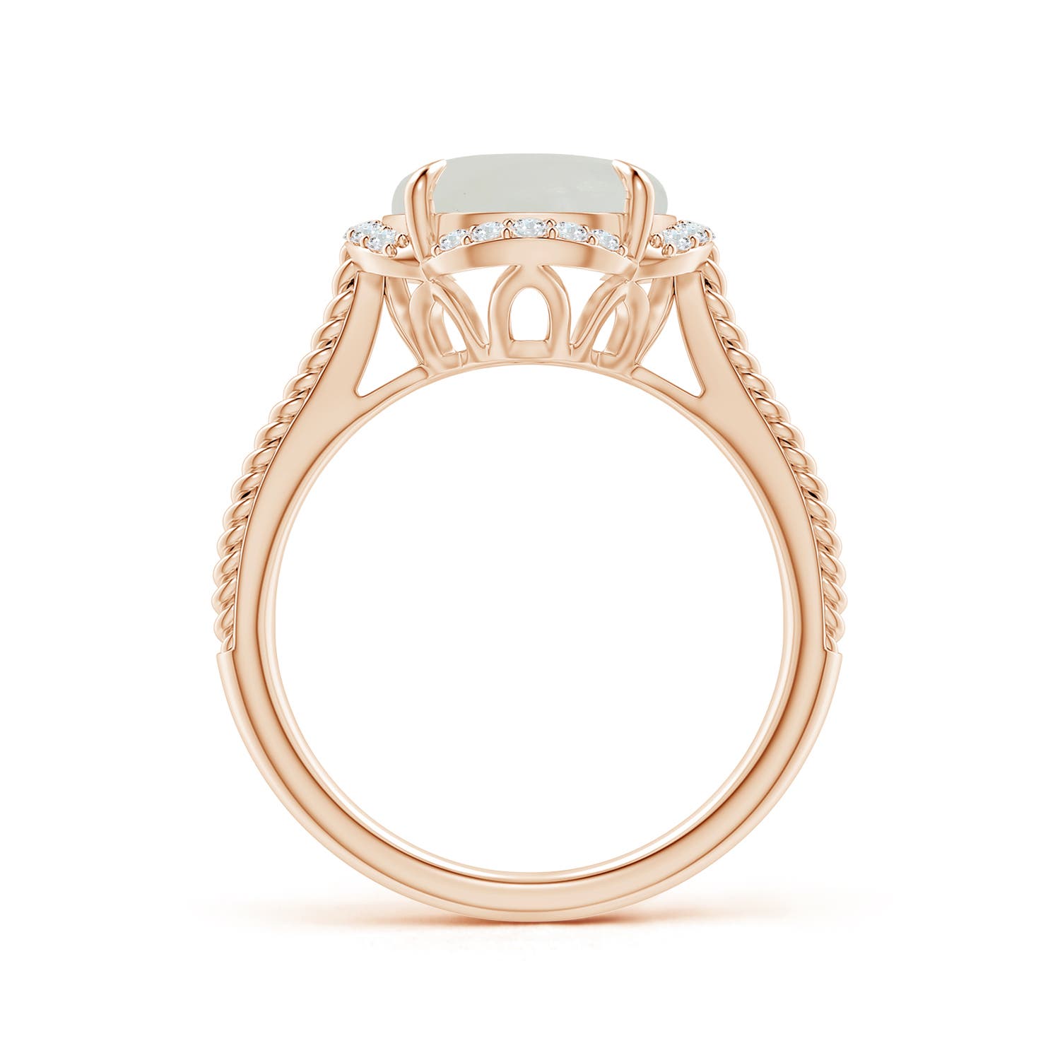 A - Moonstone / 3.85 CT / 14 KT Rose Gold