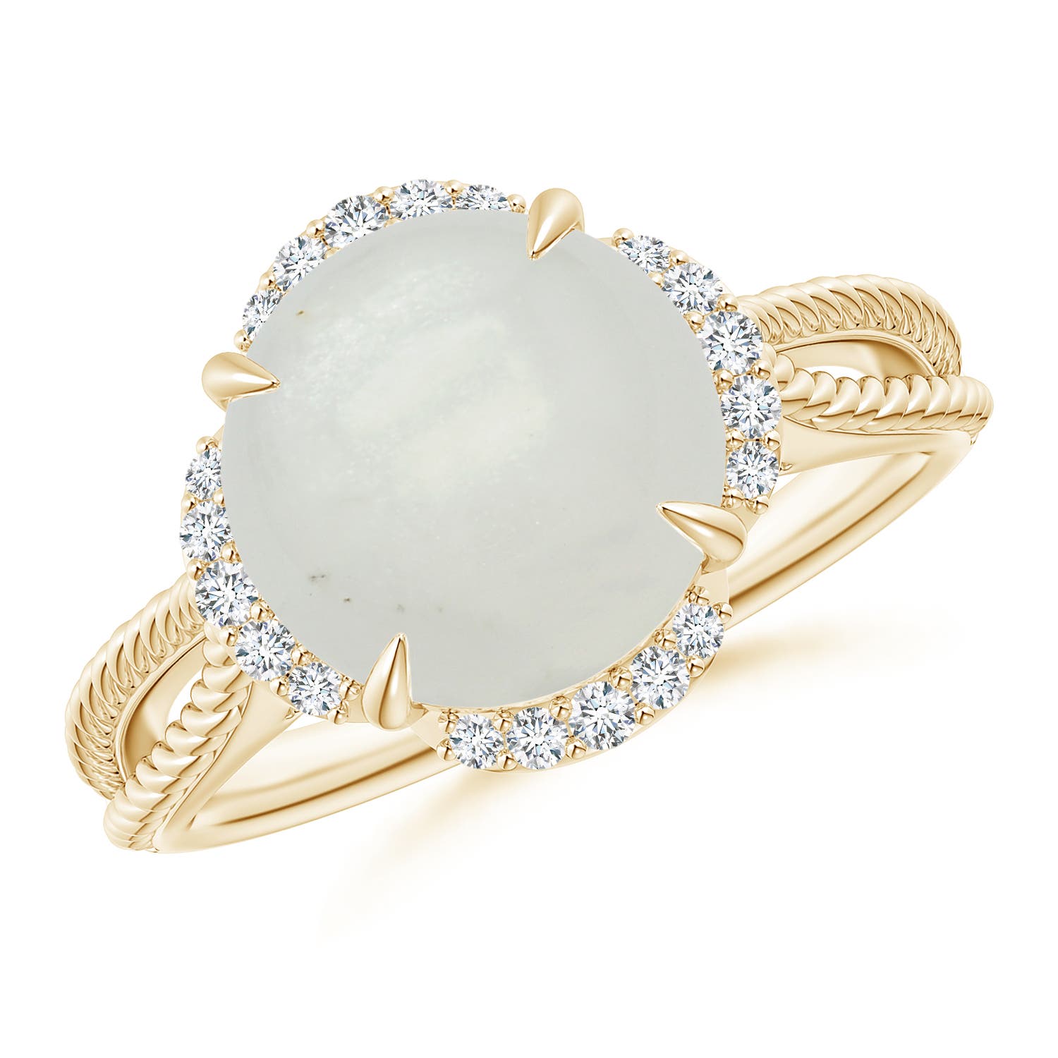 A - Moonstone / 3.85 CT / 14 KT Yellow Gold