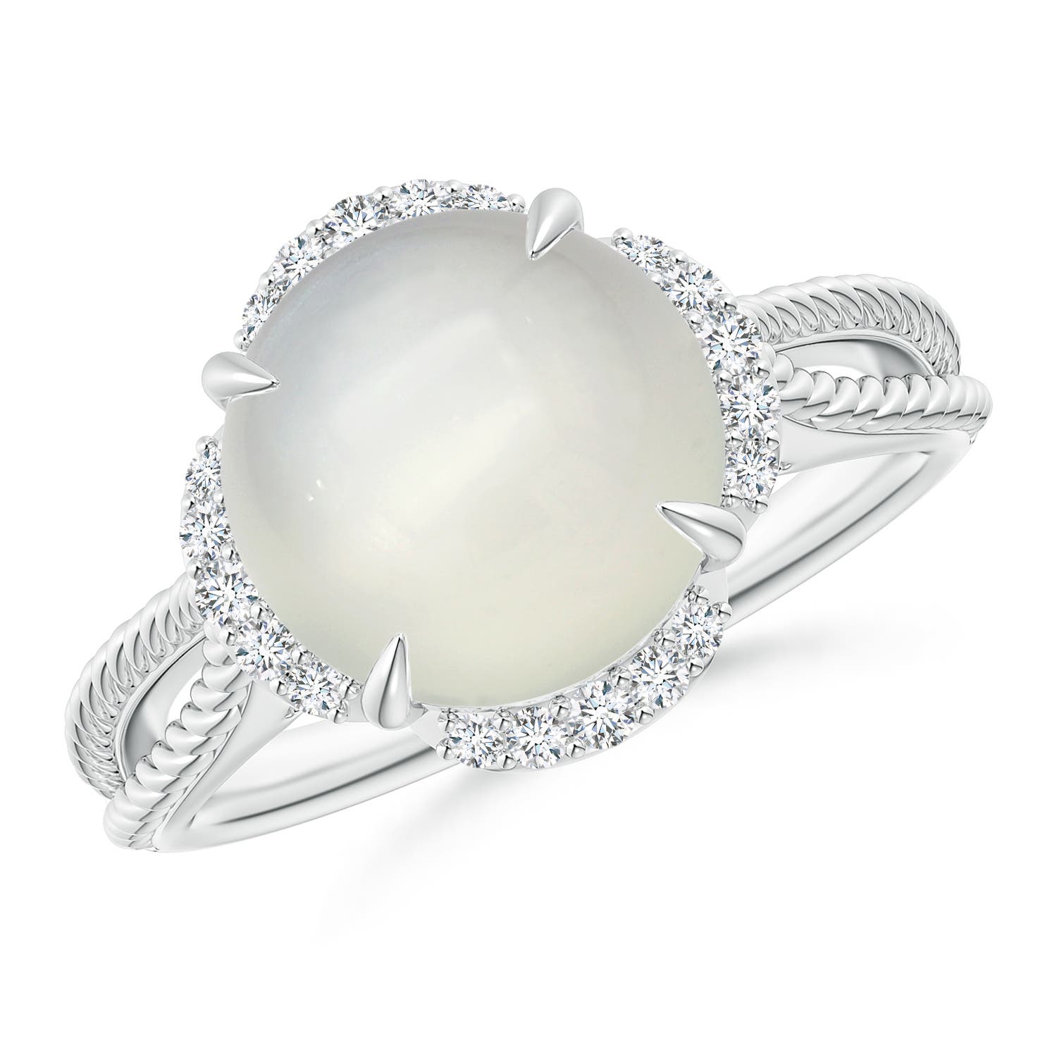 AAA - Moonstone / 3.85 CT / 14 KT White Gold