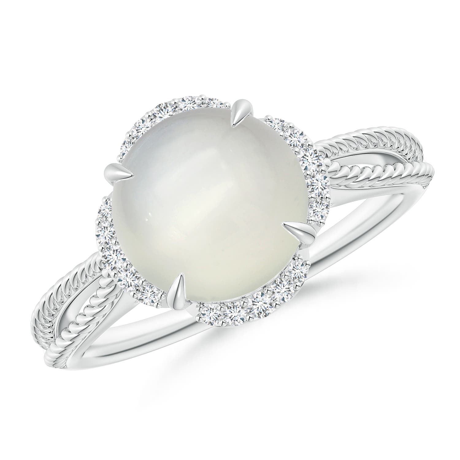 AAA - Moonstone / 2.82 CT / 14 KT White Gold