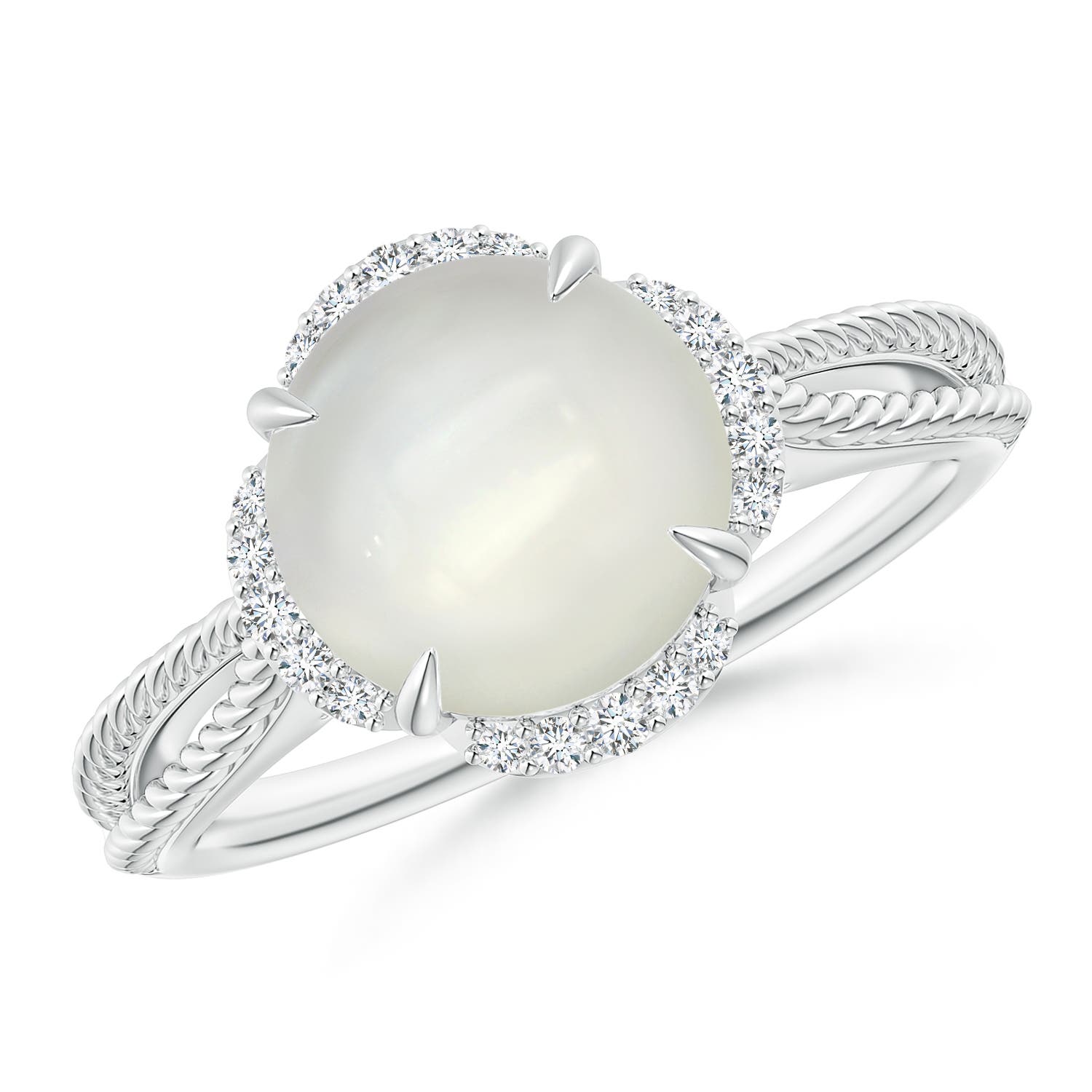 AAAA - Moonstone / 2.82 CT / 14 KT White Gold