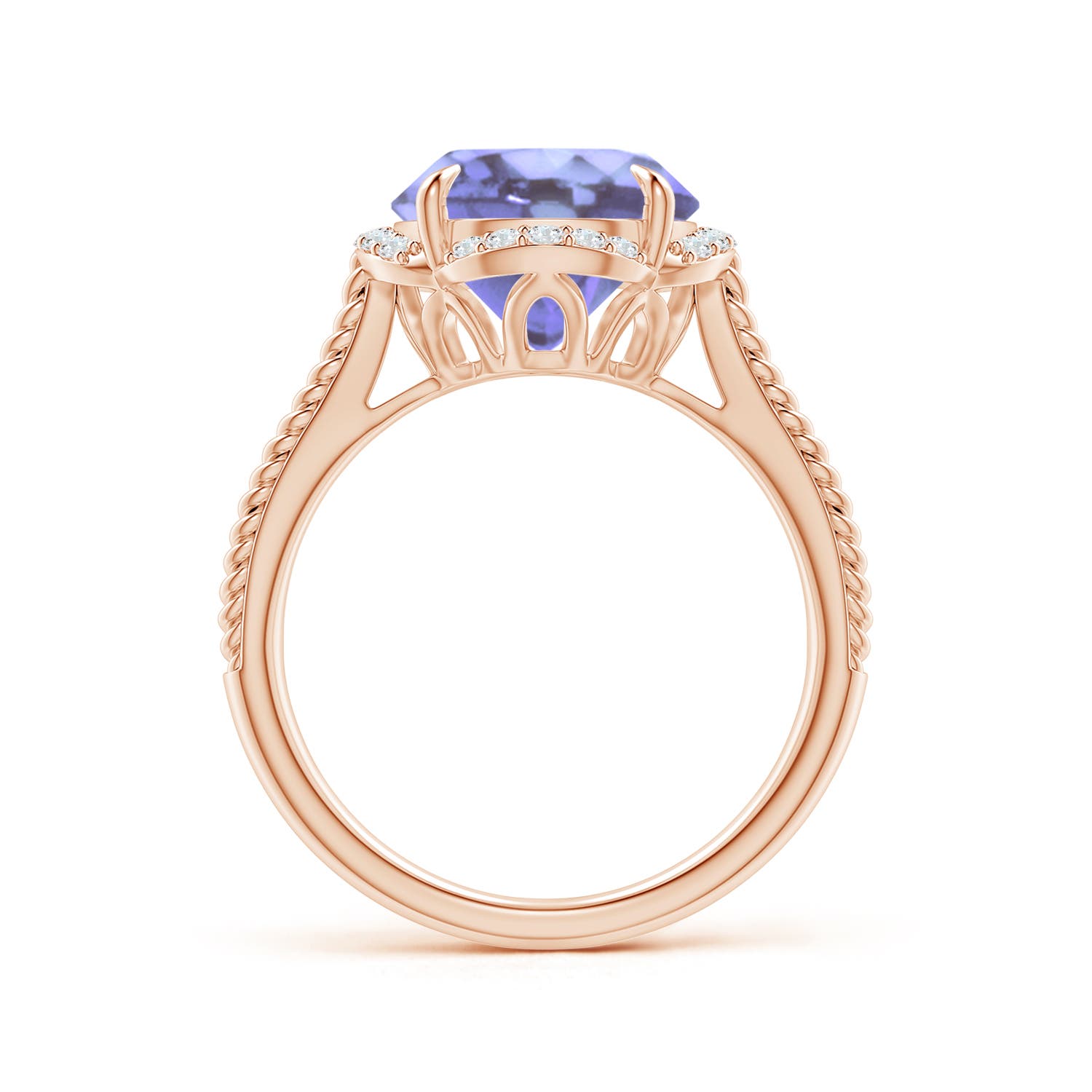 A - Tanzanite / 3.65 CT / 14 KT Rose Gold