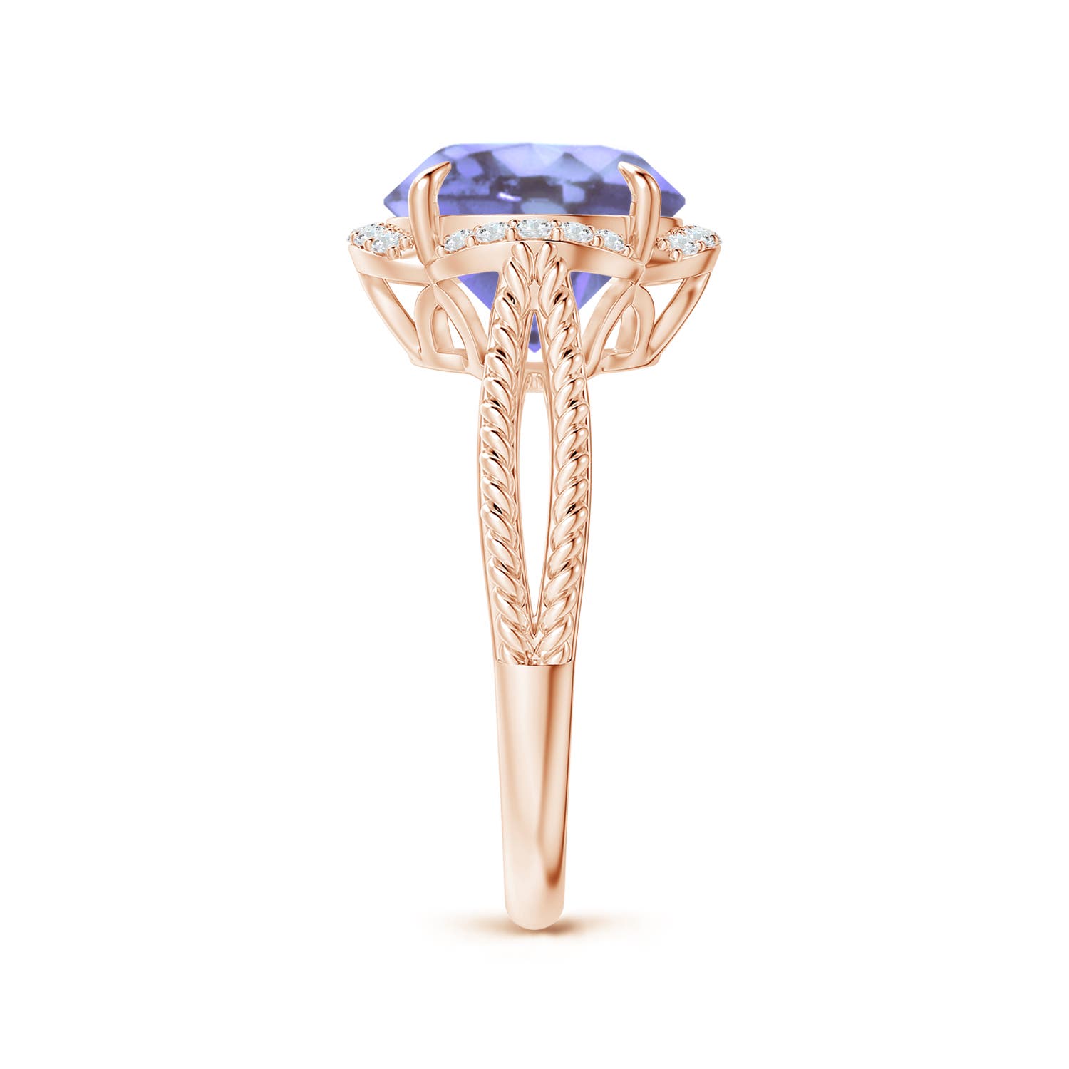 A - Tanzanite / 3.65 CT / 14 KT Rose Gold