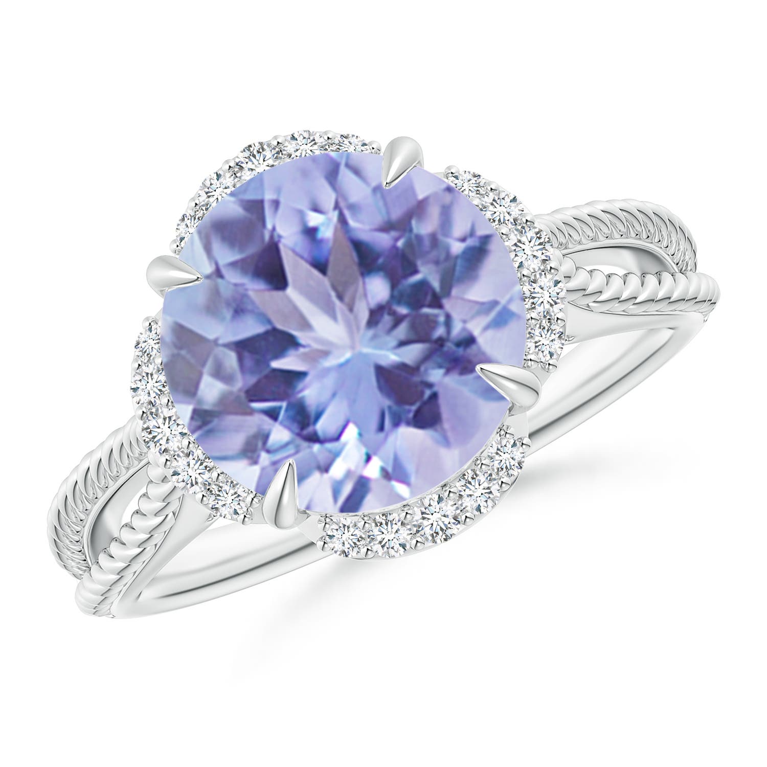 A - Tanzanite / 3.65 CT / 14 KT White Gold