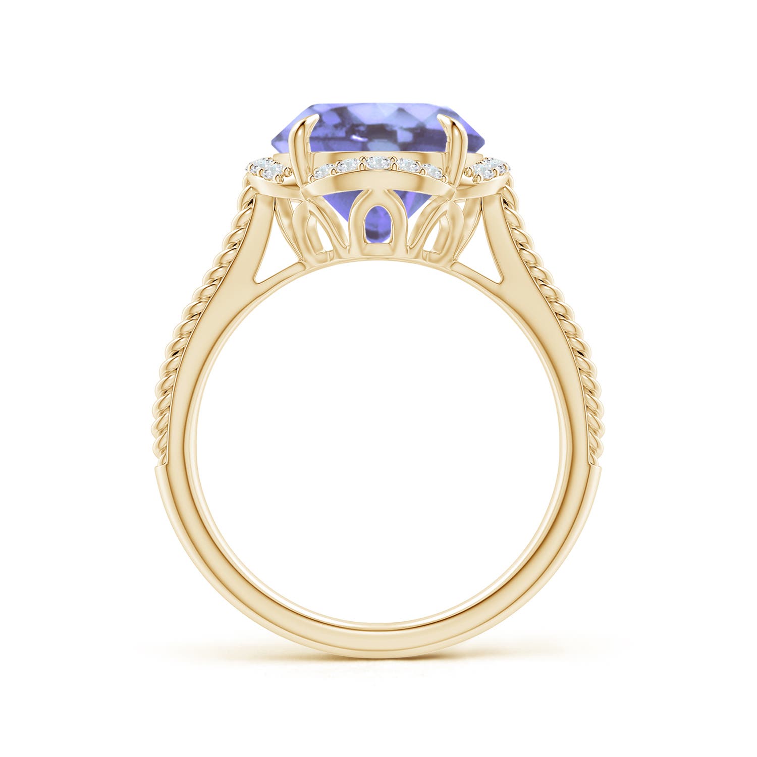 A - Tanzanite / 3.65 CT / 14 KT Yellow Gold