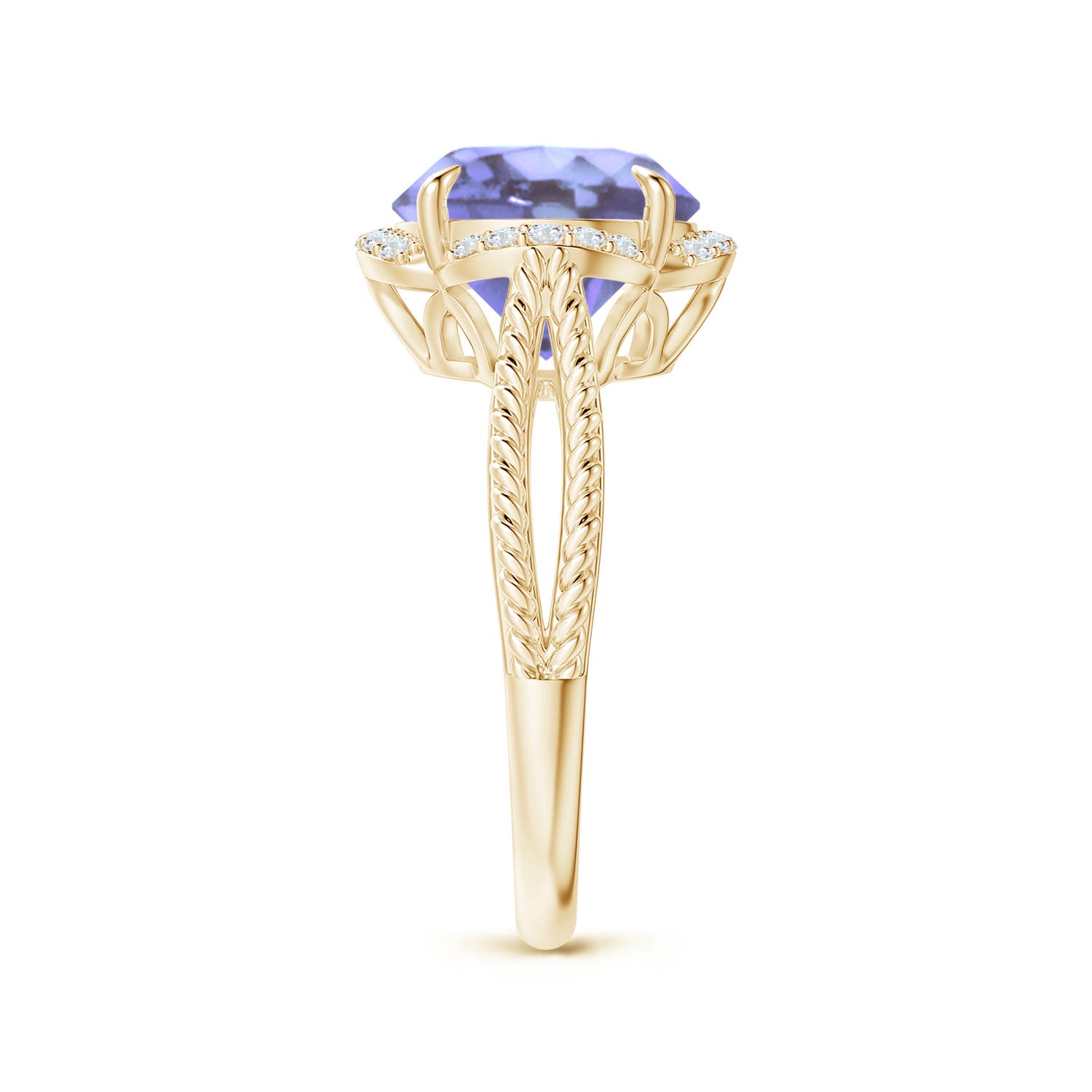 A - Tanzanite / 3.65 CT / 14 KT Yellow Gold