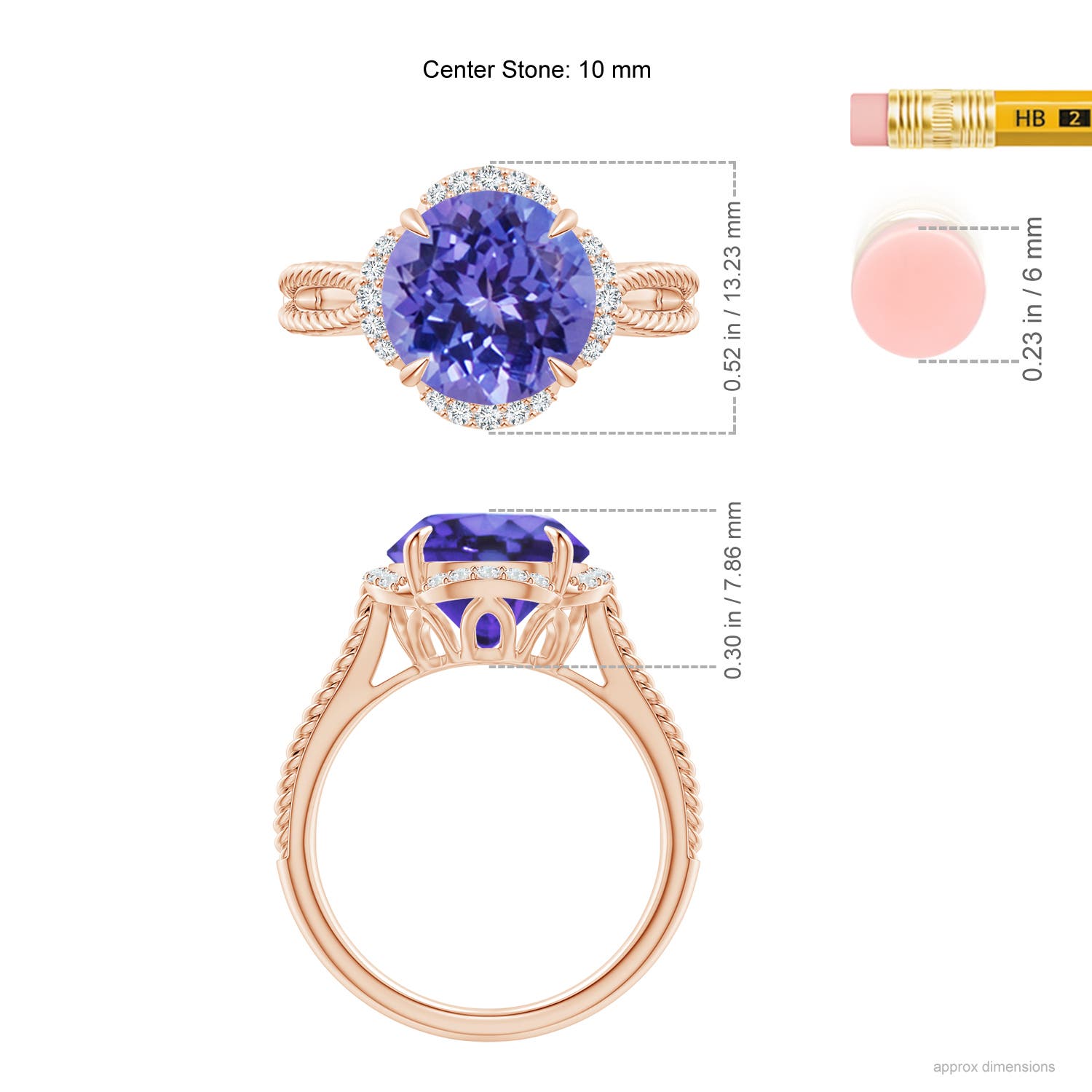 AA - Tanzanite / 3.65 CT / 14 KT Rose Gold