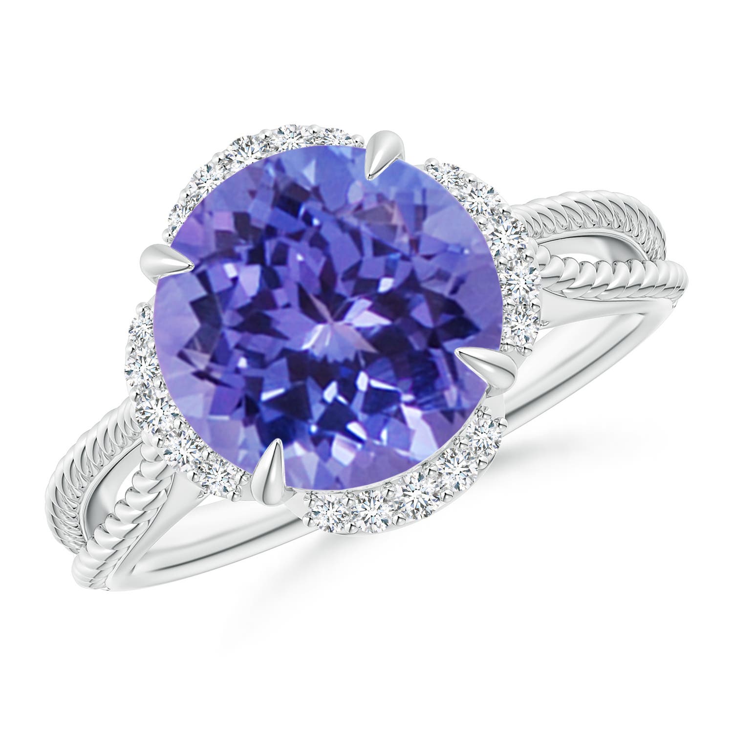 AA - Tanzanite / 3.65 CT / 14 KT White Gold