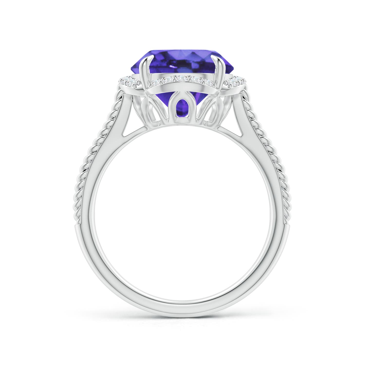 AA - Tanzanite / 3.65 CT / 14 KT White Gold