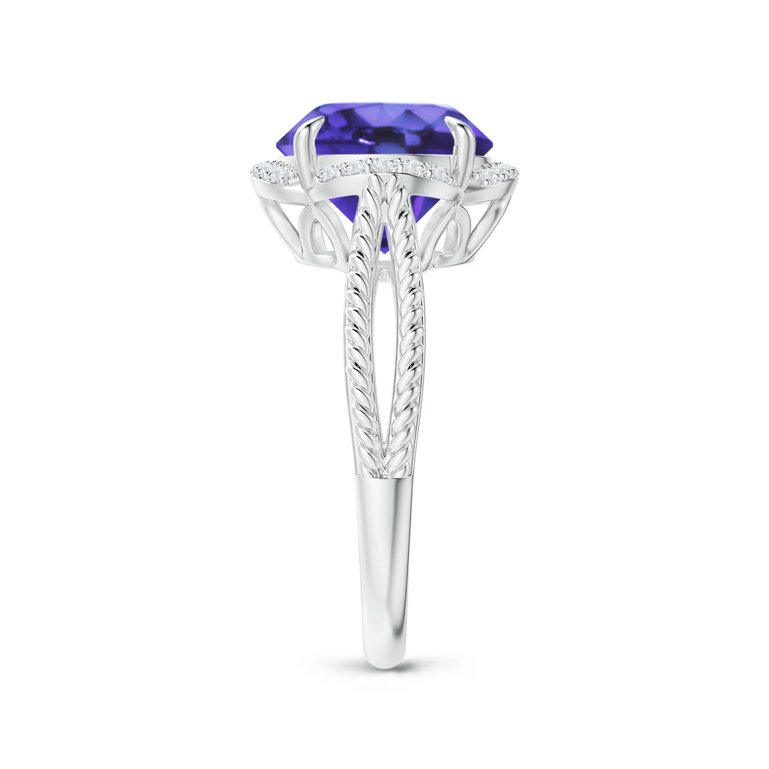 AA - Tanzanite / 3.65 CT / 14 KT White Gold