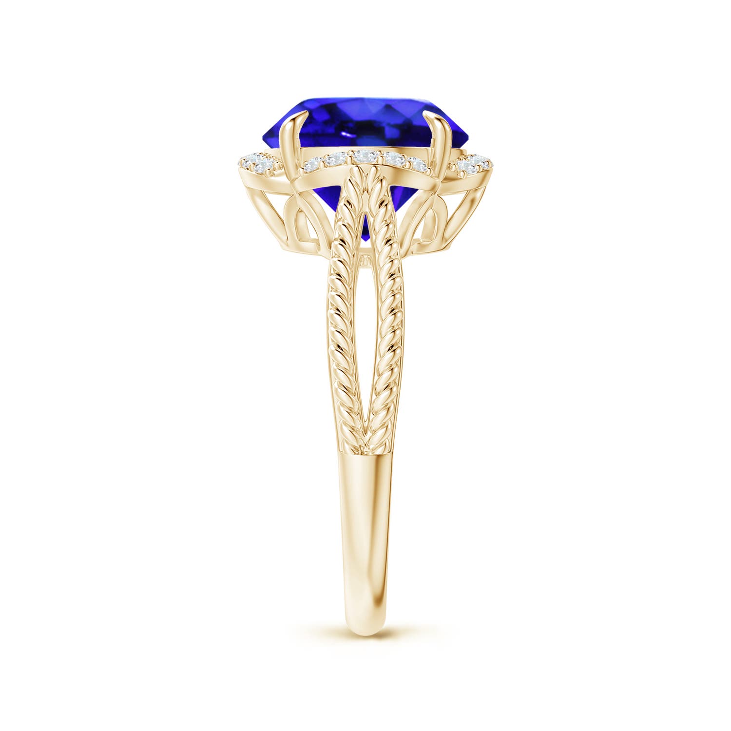 AAA - Tanzanite / 3.65 CT / 14 KT Yellow Gold