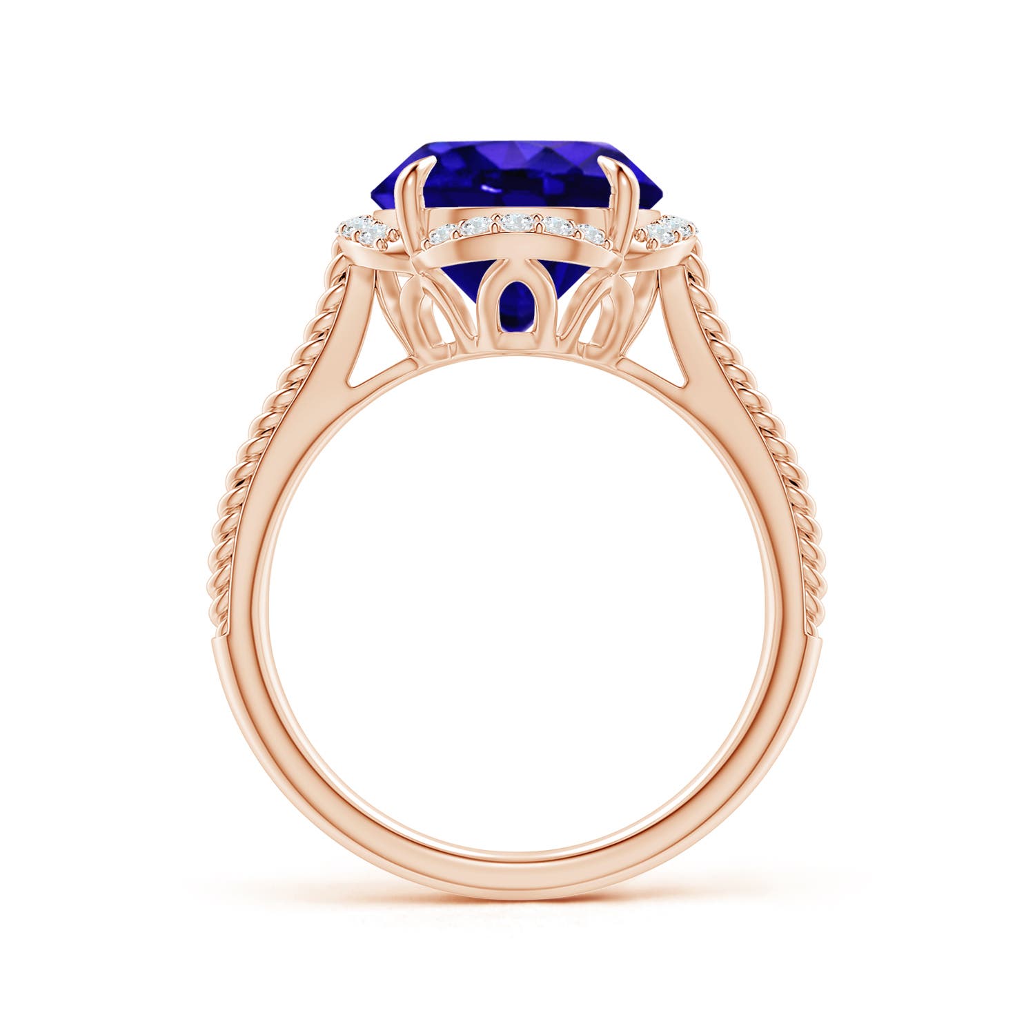 AAAA - Tanzanite / 3.65 CT / 14 KT Rose Gold